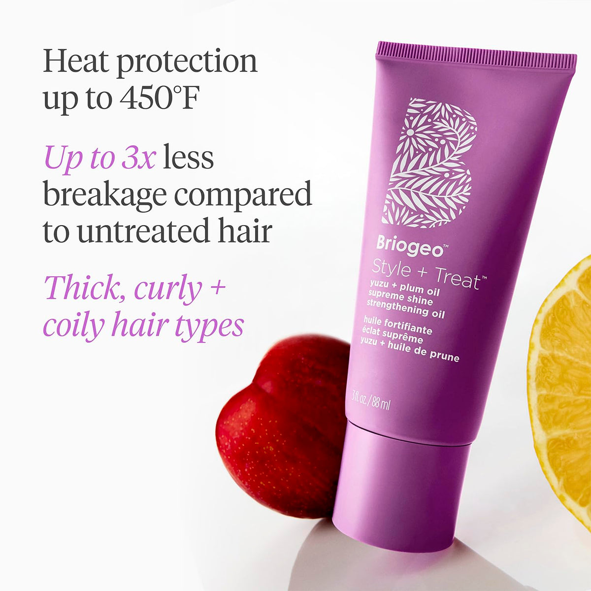 White Smoke Briogeo Style + Treat Supreme Shine Strengthening Oil | Gloss-to-Oil