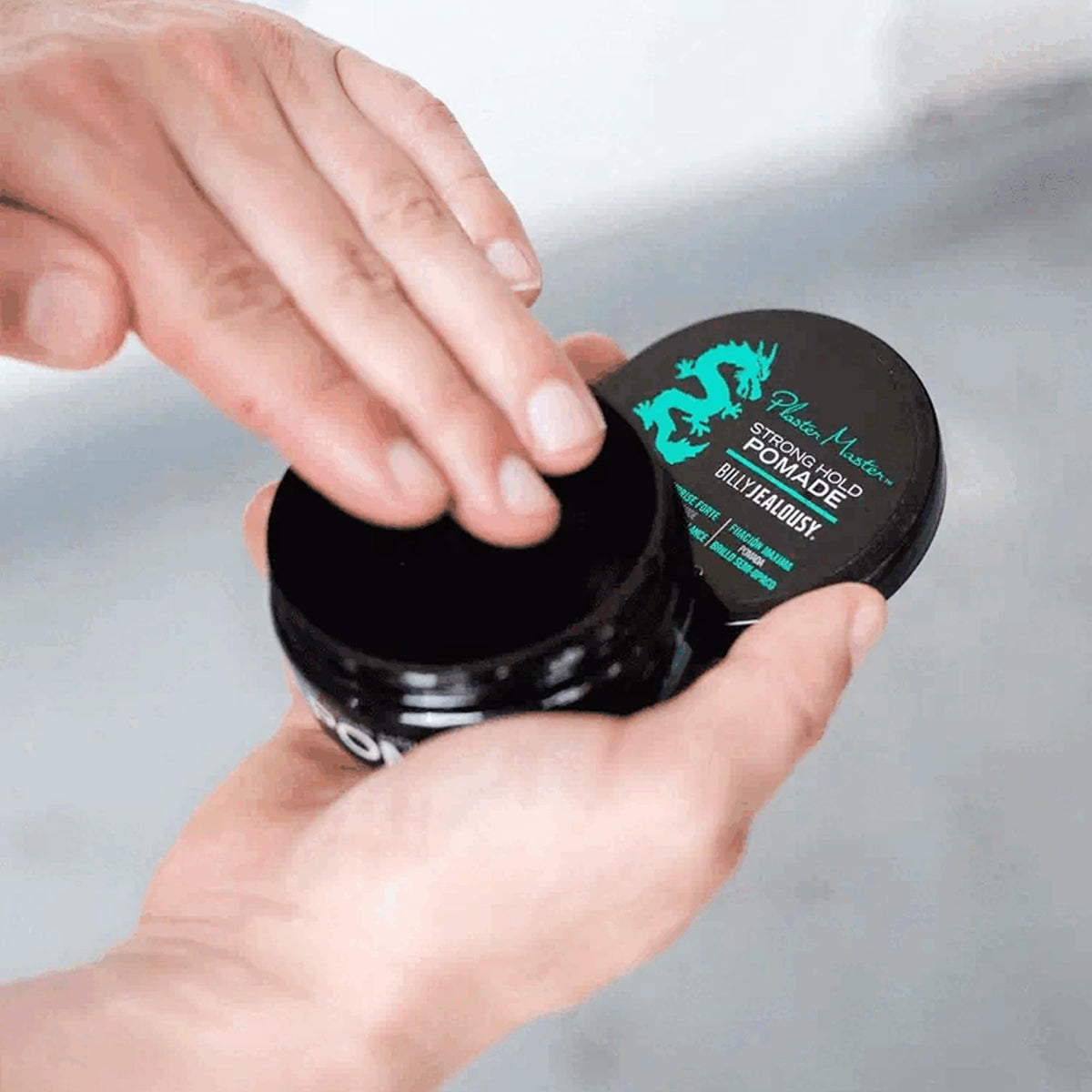 Dark Gray Billy Jealousy Plaster Master Water-Soluble Hair Pomade for Men, All Day Strong Hold with Medium Shine, Won't Flake & Safe for Color-Treated Hair, 3 Ounce