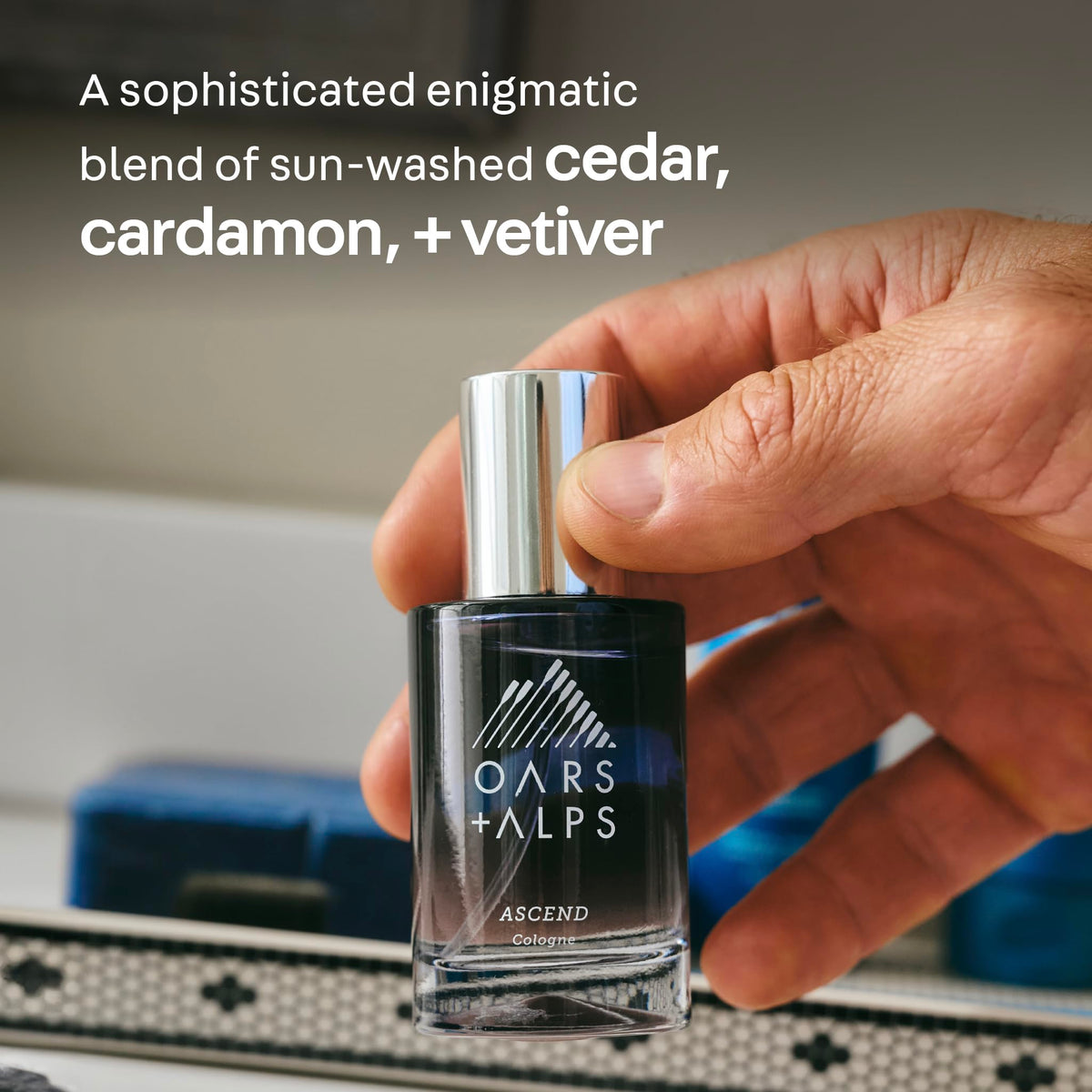Dark Olive Green Oars + Alps Ascend Mens Cologne and Body Spray, Travel Size Cologne for Men Body Spray, Warm Fragrance, Scented with Mandarin, Teakwood Cedarwood & Warm Cardamom, Blends Refreshing, 1oz