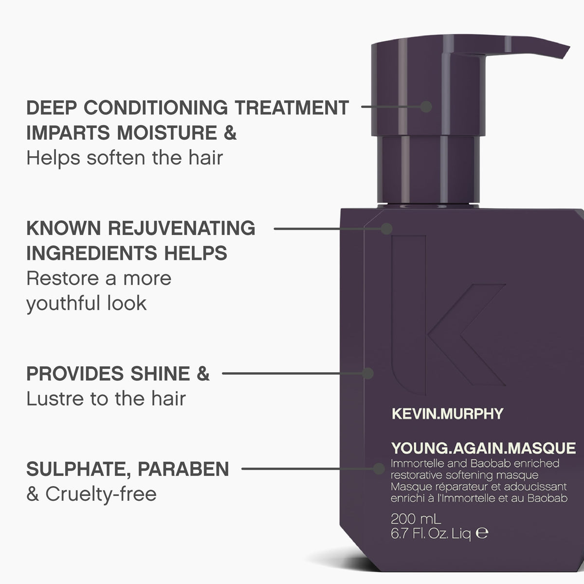 White Smoke Kevin Murphy Young.Again.Masque -Option 6.7 oz