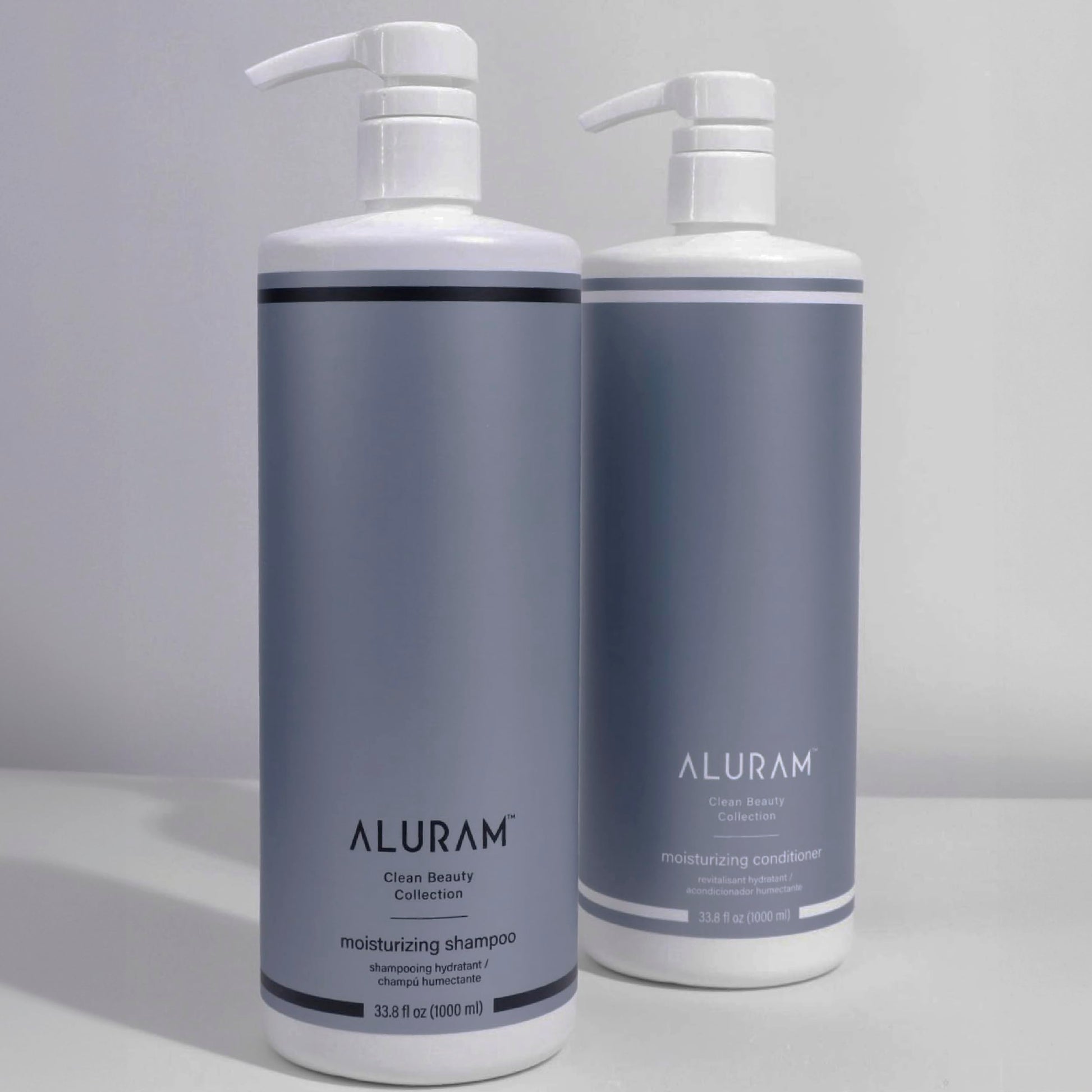 Gray ALURAM Coconut Water Moisturizing Conditioner for Men and Women, Clean Hydration and Shine for Medium to Coarse Textured Hair, 33.8 Fl Oz