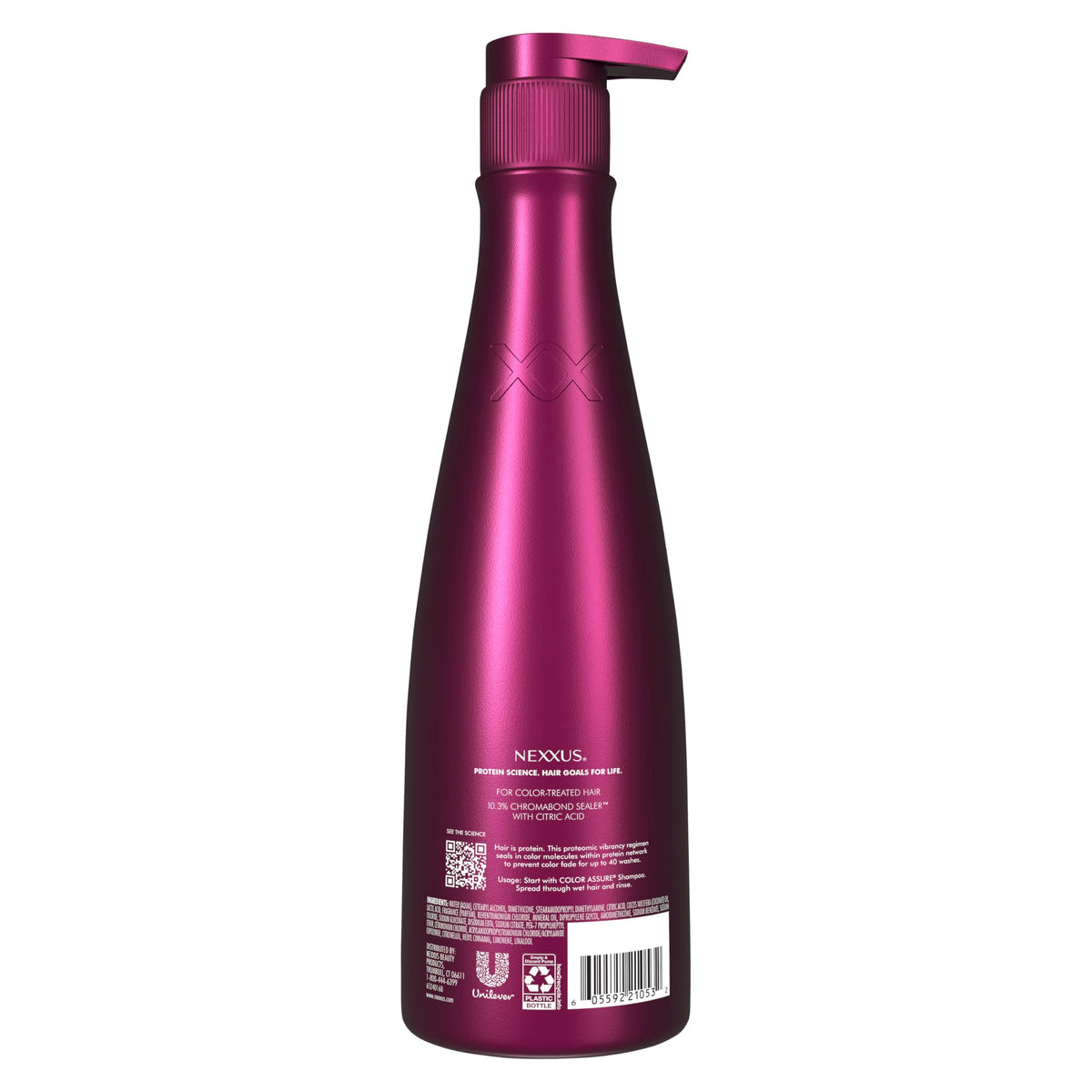 White Smoke Nexxus COLOR ASSURE Conditioner for Vibrancy for Color Treated Hair Powered by CHROMABOND SEALER with Citric Acid 13.5 oz
