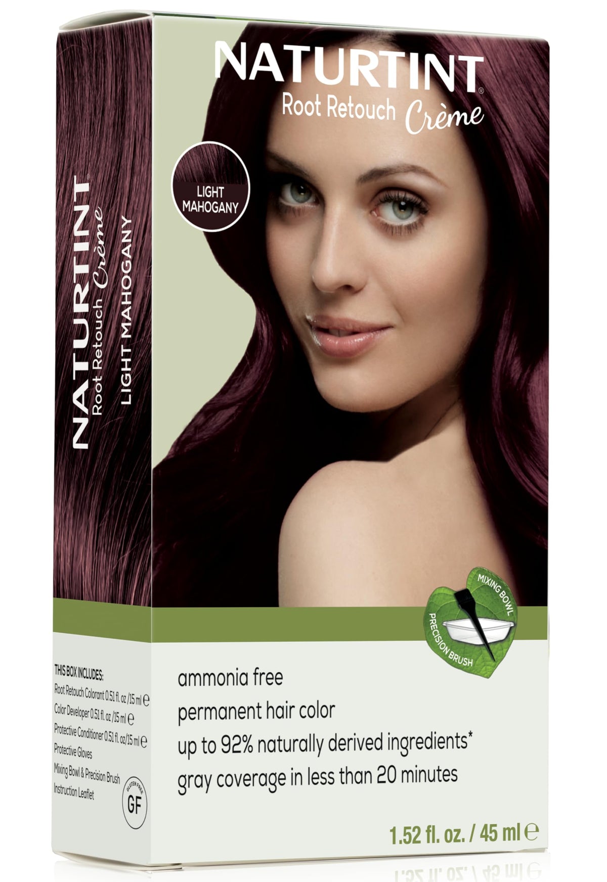 Black Naturtint Light Mahogany Root Retouch Crème Permanent Hair Color - Ammonia Free, Conceal Grays, No Artificial Scent, 1.52 Fl Oz