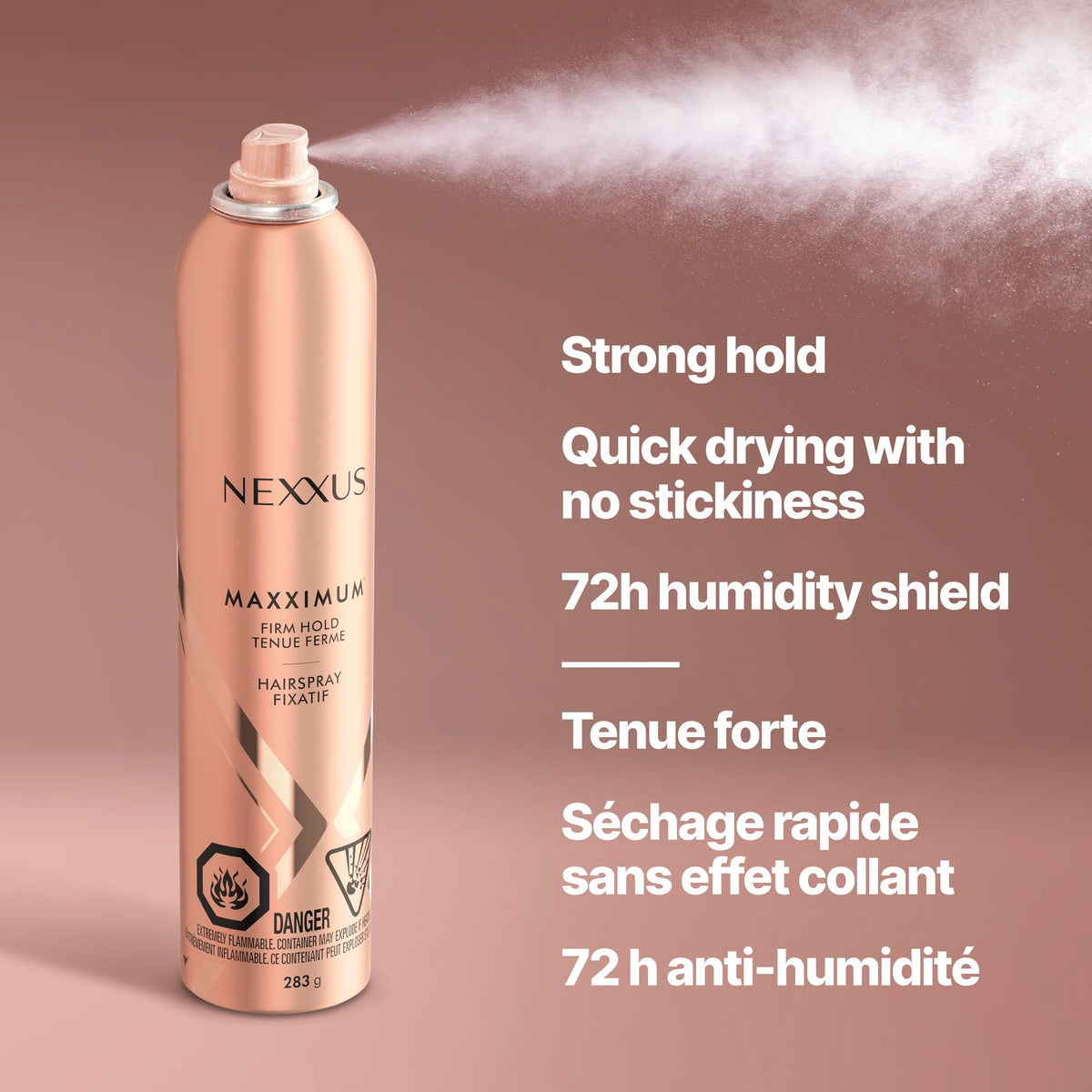 Dim Gray Nexxus Maxximum Super Hold Styling & Finishing Mist 283g