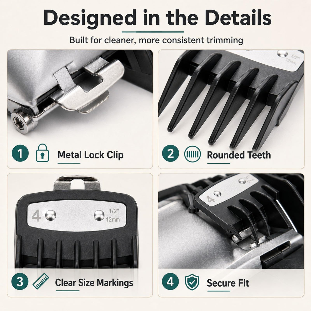 Lavender 10PCS Clipper Guards Set for StyleCraft Saber 2 2024 2025 2026+