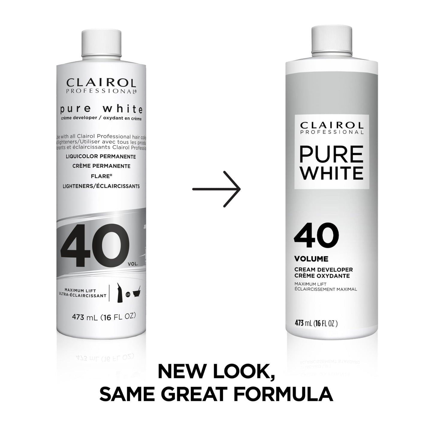 White Smoke Clairol Professional Pure White 40 volume Crème Developer, 16 oz