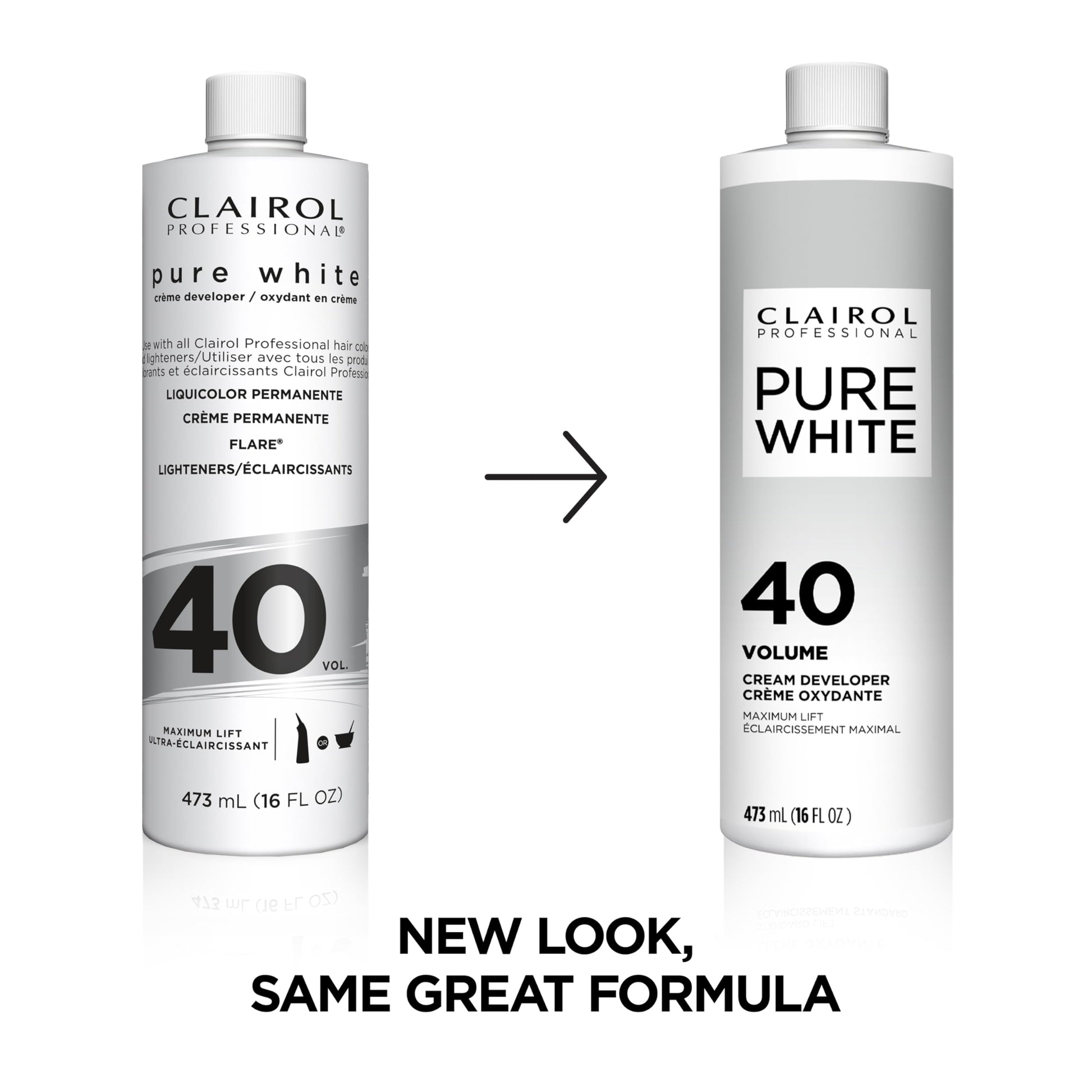 White Smoke Clairol Professional Pure White 40 volume Crème Developer, 16 oz