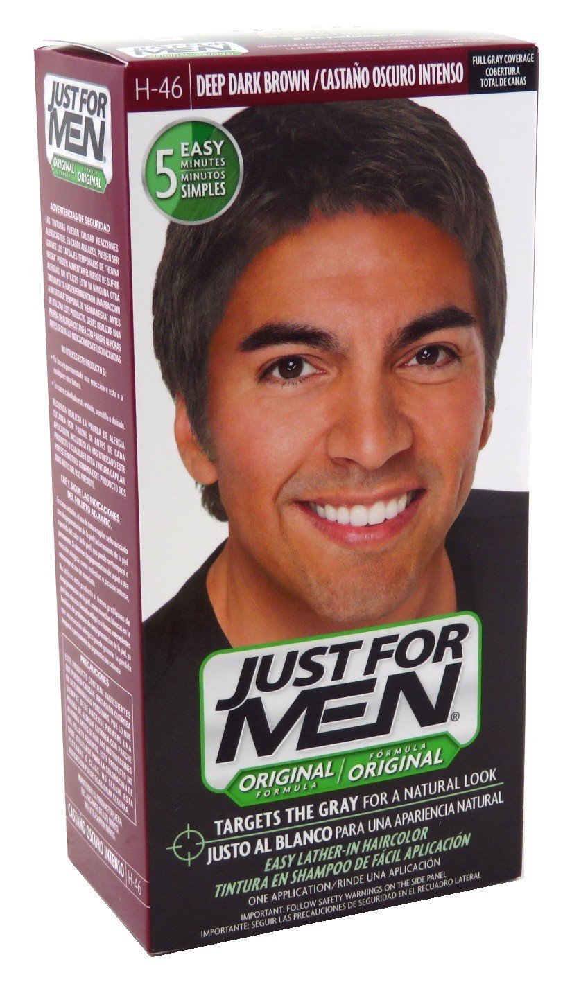 White Smoke Just For Men Shampoo In #H-46 Haircolor Deep Dark Brown (2 Pack)
