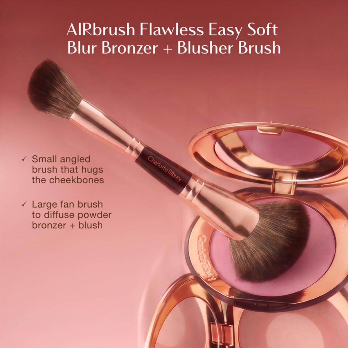 Light Pink Charlotte Tilbury Airbrush Flawless Blush Blur - Powder Color for Cheeks