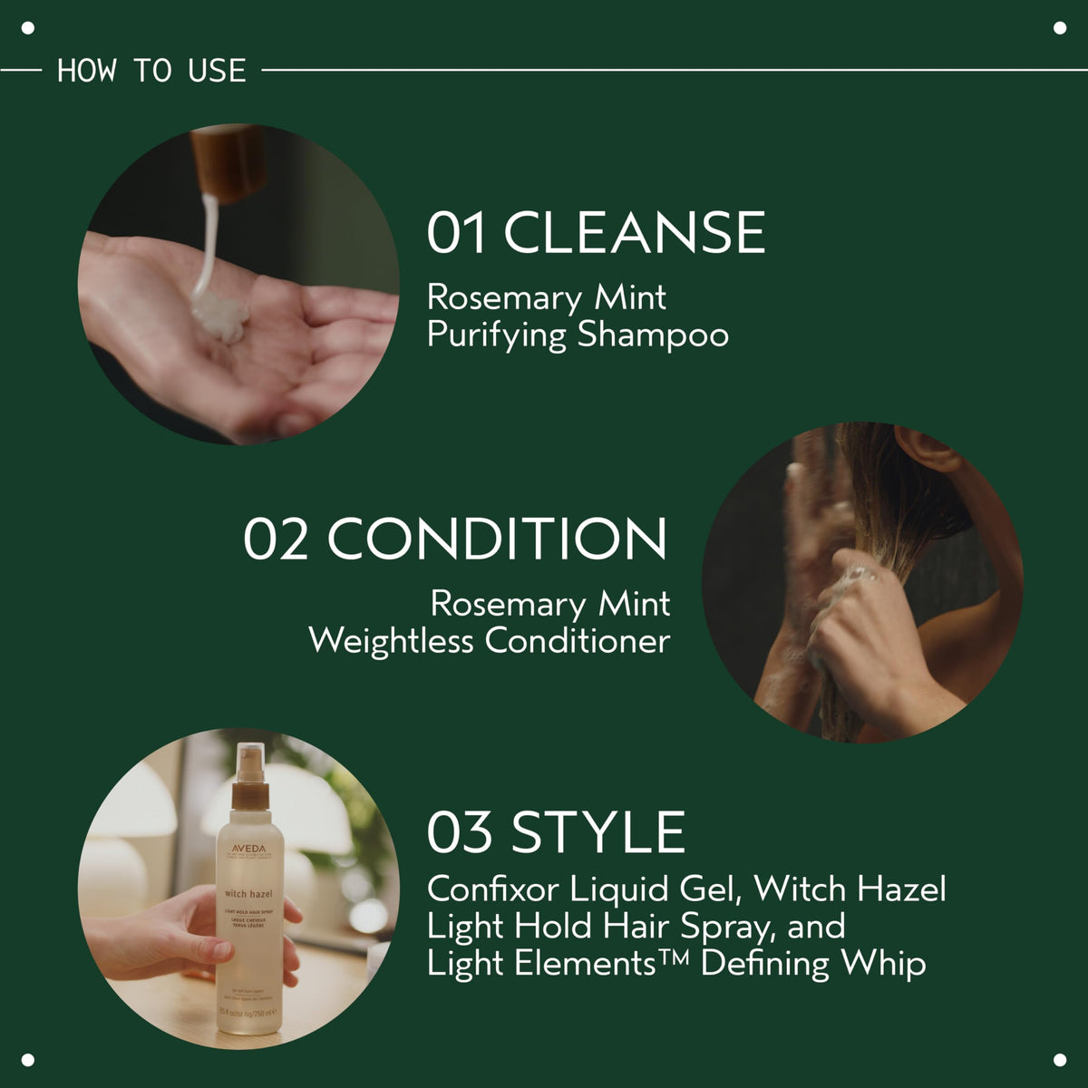 Dark Slate Gray AVEDA Rosemary Mint Weightless Conditioner | Lightweight Daily Conditioner | Adds Body & Shine| For Normal to Oily Hair, Fine to Medium Hair | Invigorating Aroma | 97% Naturally Derived*, 1.7 Fl Oz
