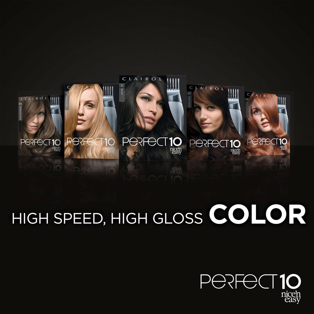 Black Clairol Nice'n Easy Perfect 10 Permanent Hair Dye, 5 Medium Brown Hair Color, Pack of 1