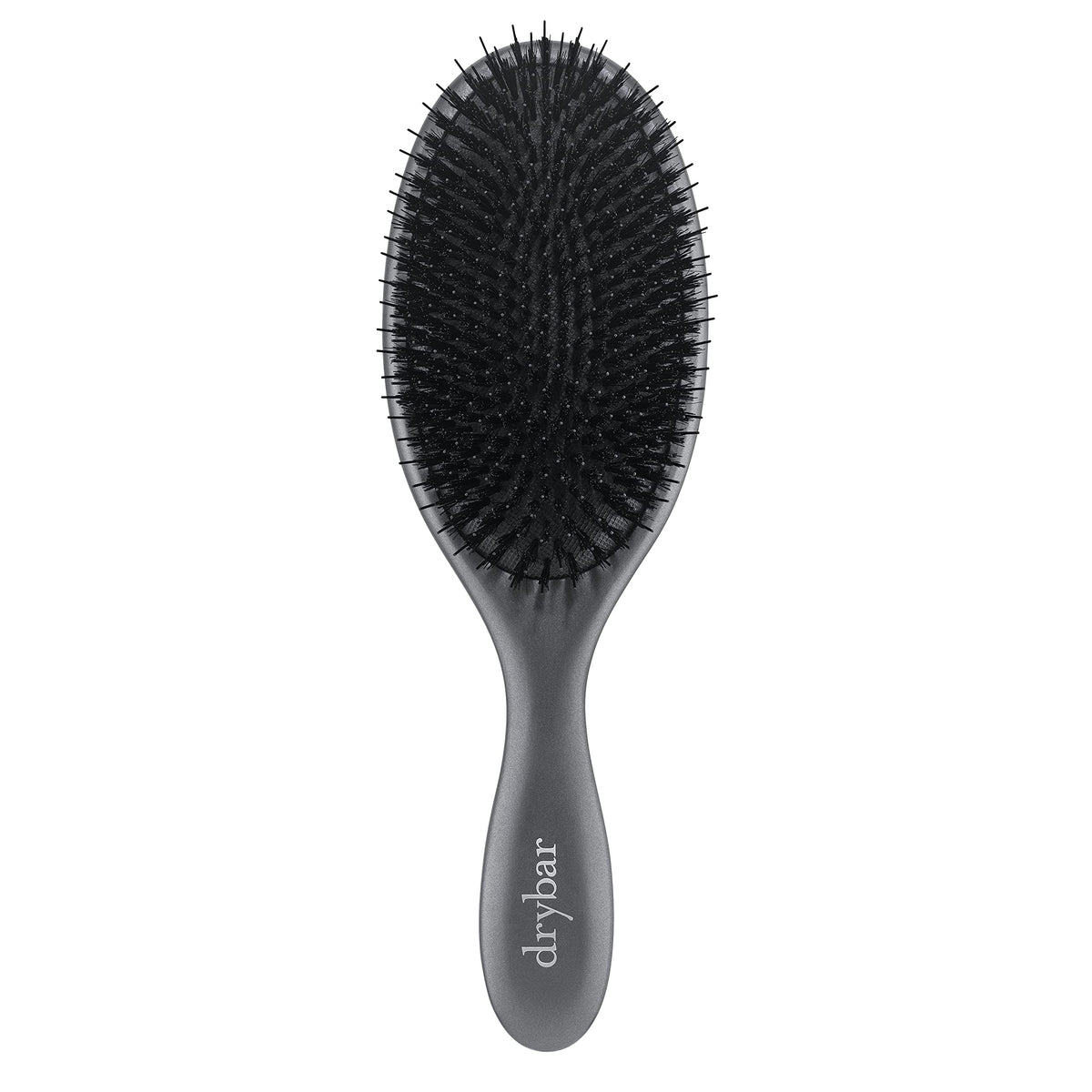 White Smoke Drybar Flat Mate Boar Bristle Brush, Dark Grey