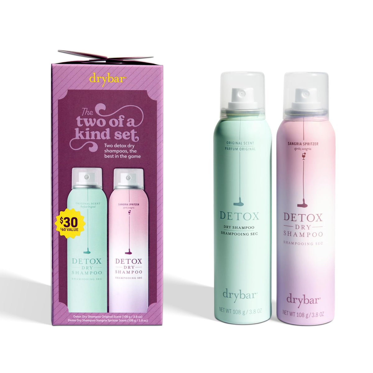 White Smoke Drybar Two of a Kind Detox Dry Shampoo Set, 2 Full-Size Dry Shampoos