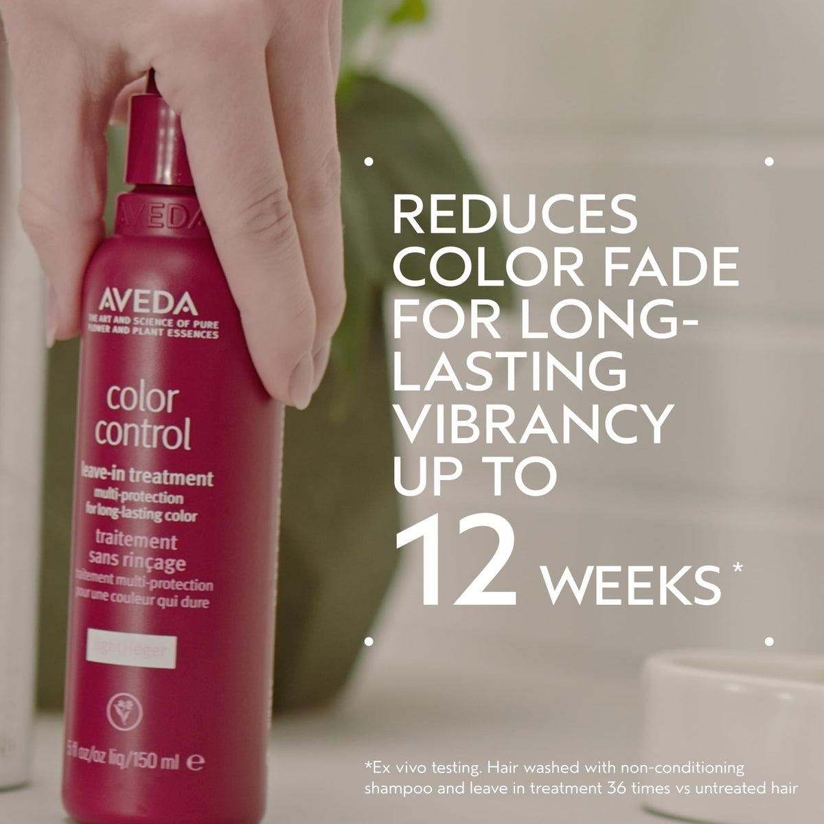 Dark Gray AVEDA Color Control Leave-In Treatment Light | Protects Color for Up to 12 Weeks | Heat and UV Protectant | For Fine to Medium Hair | Silicone Free | 98% Naturally Derived*, 5 Fl Oz