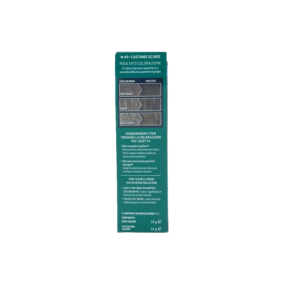Sea Green Just For Men Moustache And Beard Facial Hair Gel Colour M45 (Dark Brown Black)