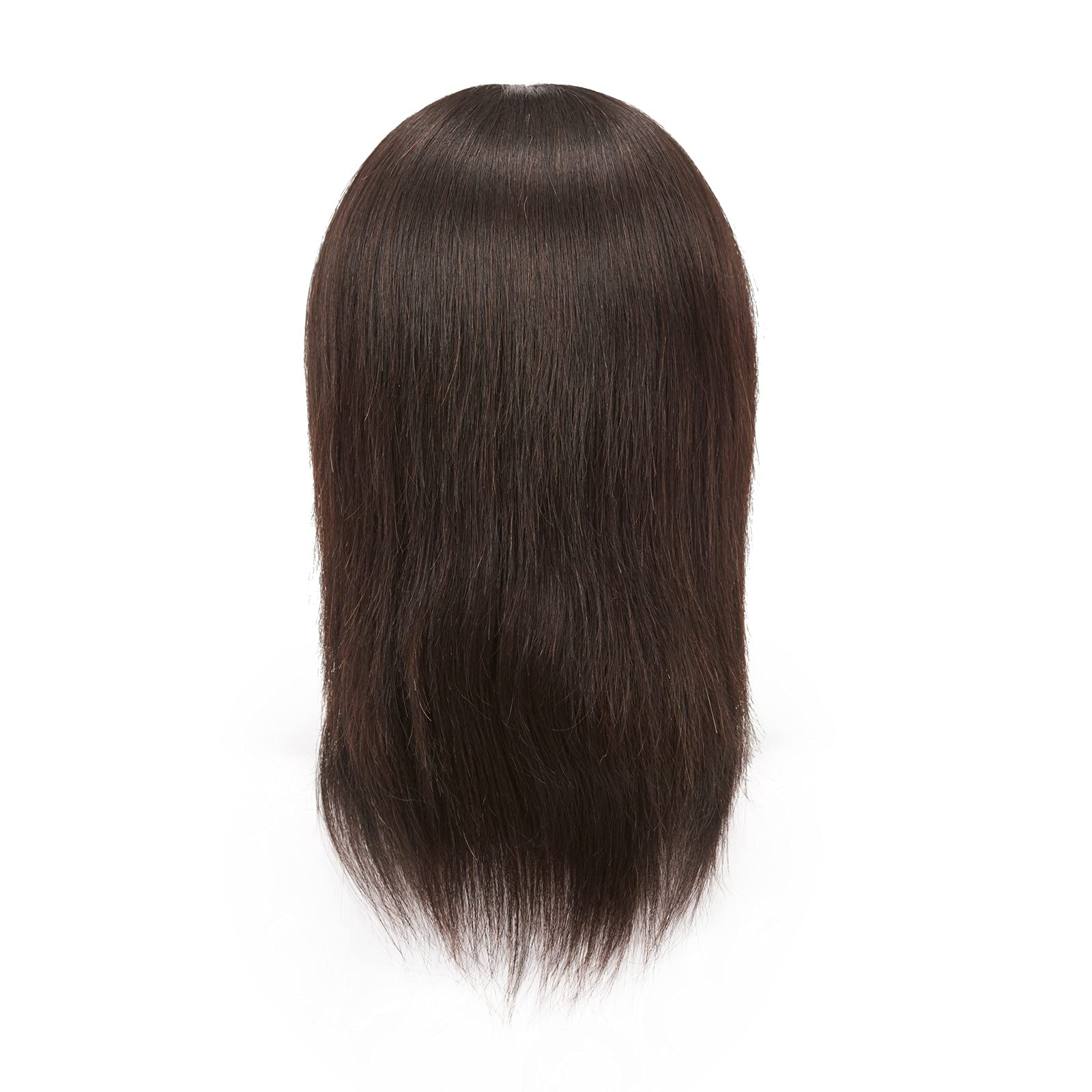 Dark Slate Gray Hairingrid Male Mannequin Head 100% Human Hair Hairdresser Cosmetology Mannequin Manikin Training Head Hair and Free Clamp Holder (R72001LB0210AH)