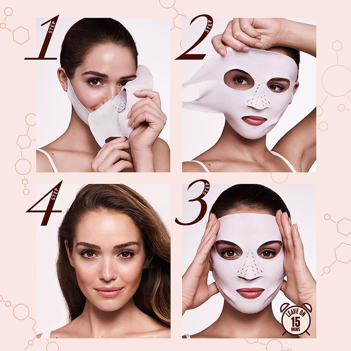 Misty Rose Charlotte Tilbury Instant Magic Dry Sheet Face Mask - Reusable Facial Mask
