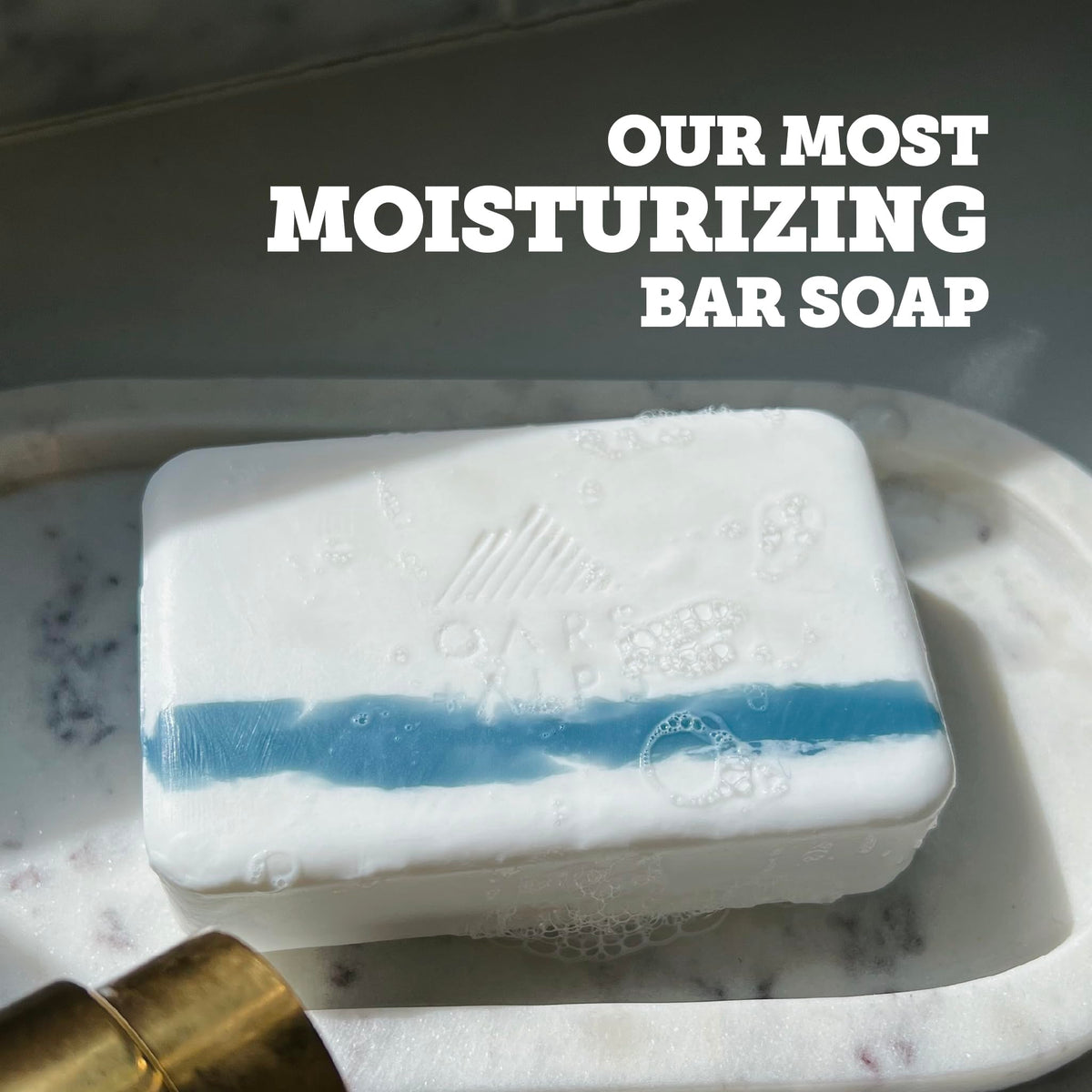 Light Gray Oars + Alps Exfoliating & Moisturizing Mens Bar Soap, Shea Butter, 1pk