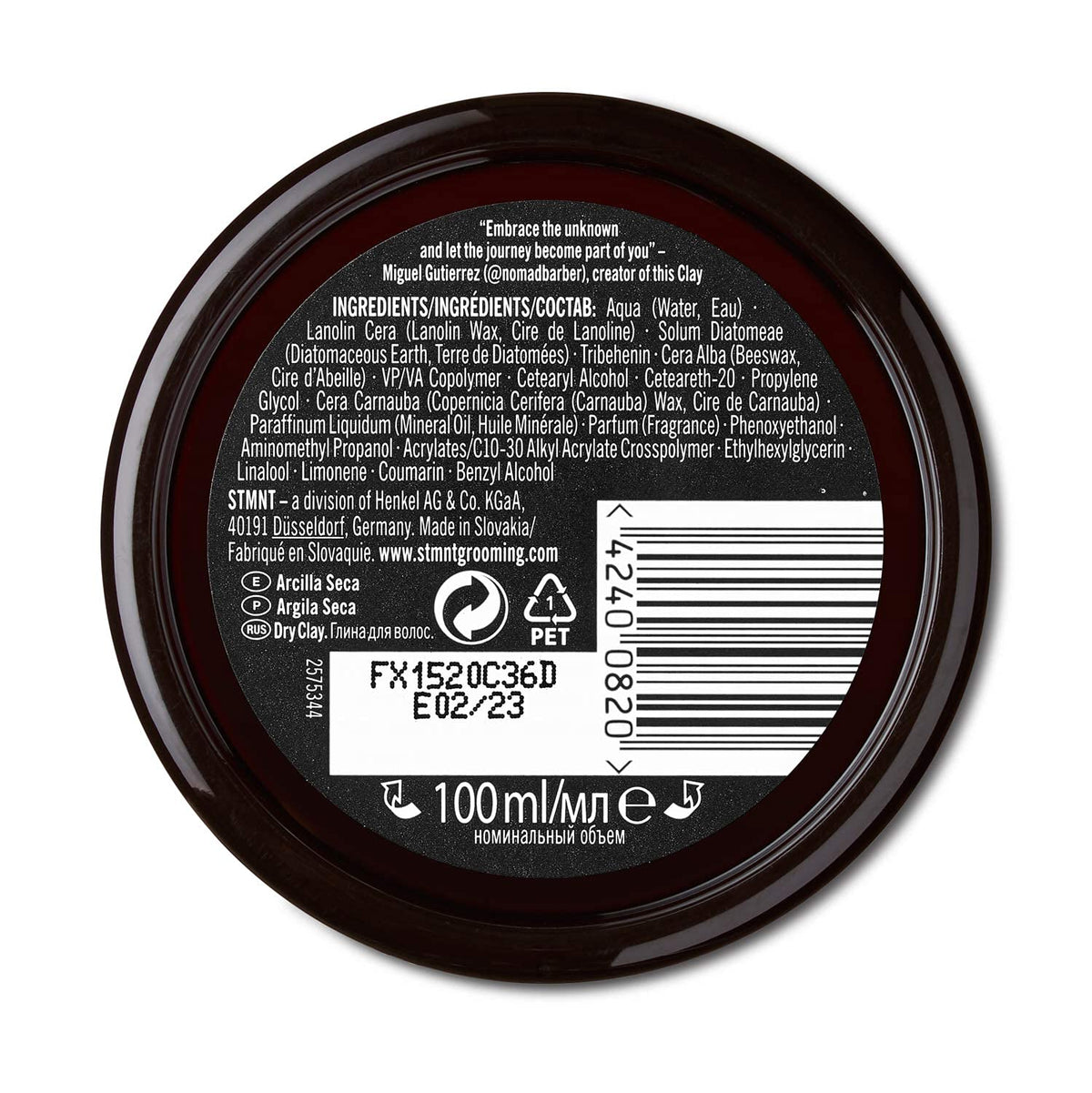 White Smoke STMNT Grooming Goods Dry Clay | Extra Matte Finish | Super Strong Control | Easy to Wash Out