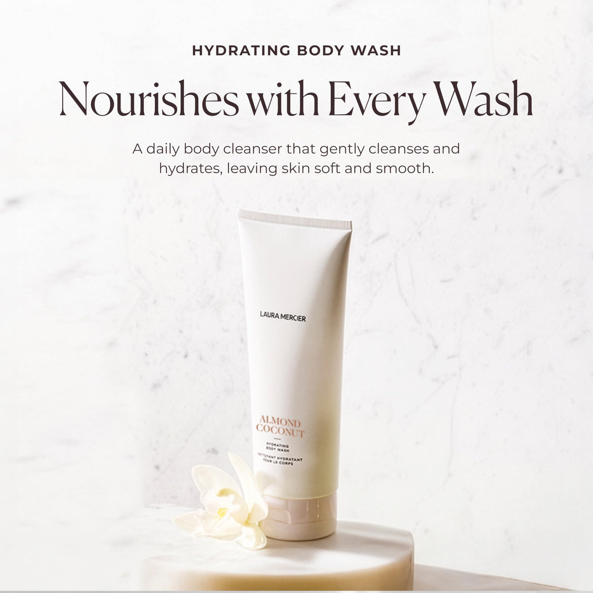 White Smoke Laura Mercier Hydrating Body Wash, 6.7 oz