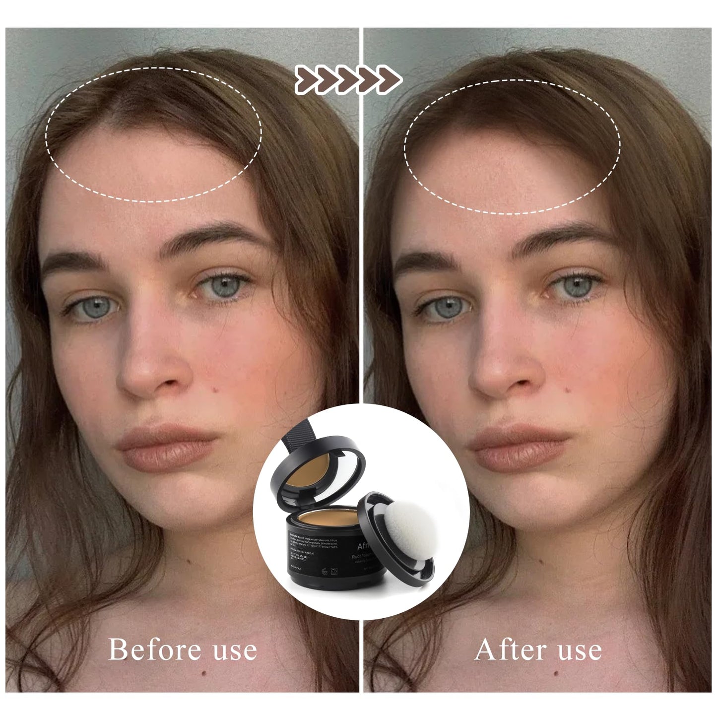 Dark Slate Gray Instant Hairline Powder, Root Touch Up Hair Color for Gray Coverage and Thinning Hair, Root Cover Up Conceals Hair Loss & Bald Spots, Natural and Non-Greasy Hair Color for Women & Men, Dark Blonde