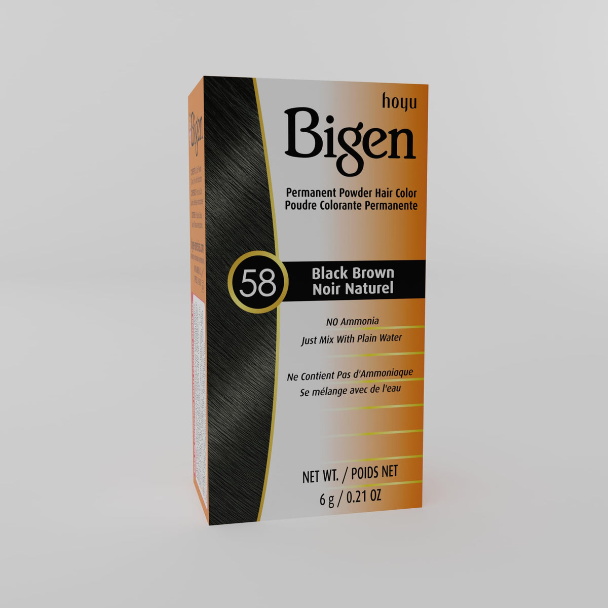 Gray #58 Black Brown Bigen Permanent Powder - 12 Pack