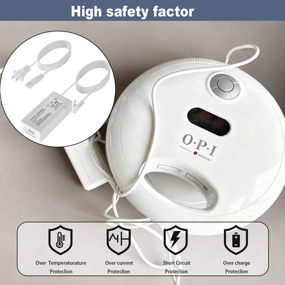 White Smoke 28V Power Cord for OPI LED Light Professional Gel Curing Nail Dryer Lamp Compatible with OPI LED LAMP 2017 GL902 Dual Cure Nail Light Power Adapter Charger