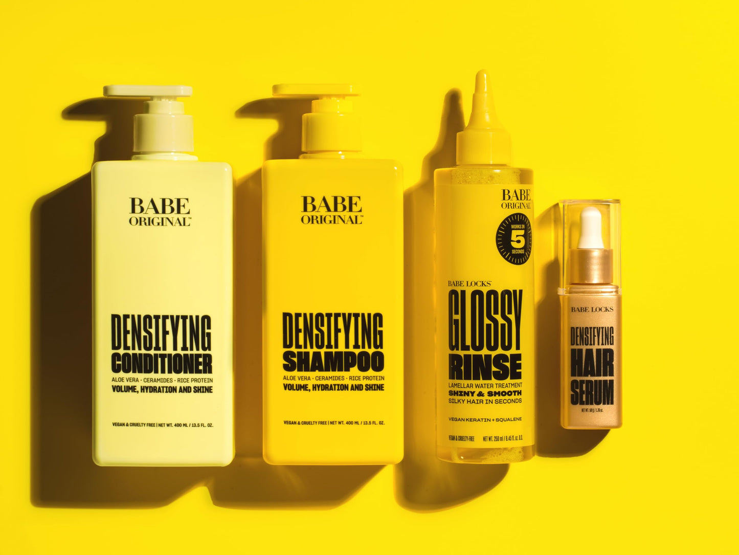 Gold BABE ORIGINAL Locks Densifying Hair Conditioner, Thinning Hair Solution, Promotes Thickness and Prevents Hair Loss, for Fuller, Thicker Hair, Cruelty Free, 13.5 fl oz