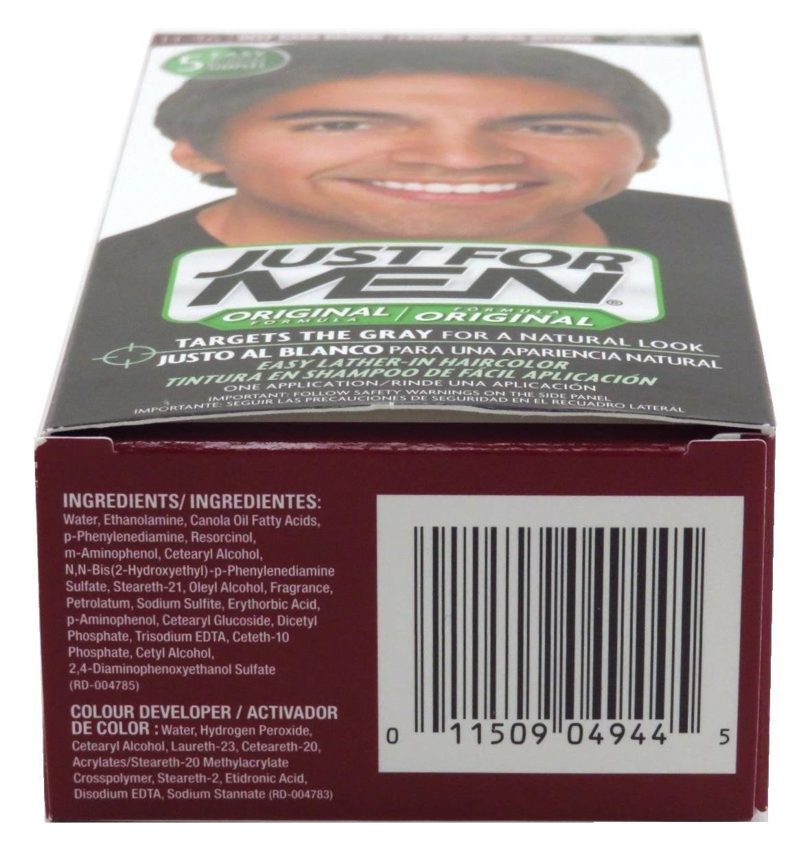 White Smoke Just For Men Shampoo In #H-46 Haircolor Deep Dark Brown (2 Pack)
