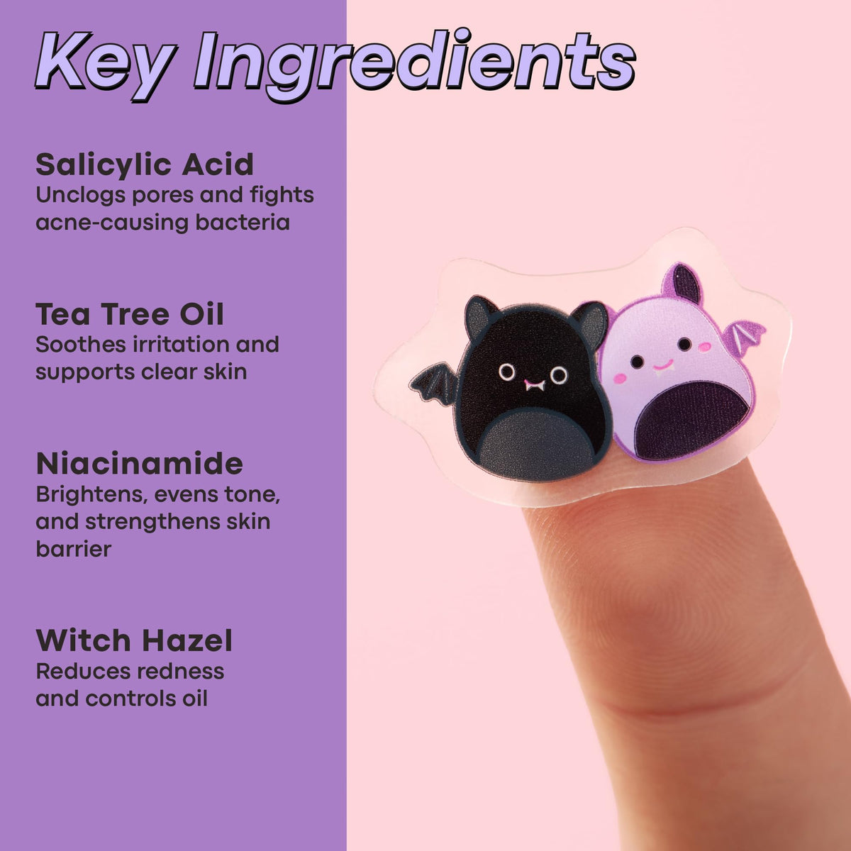 Misty Rose TONYMOLY x Squishmallows Emily + Zumirez Hydrocolloid Blemish Patches