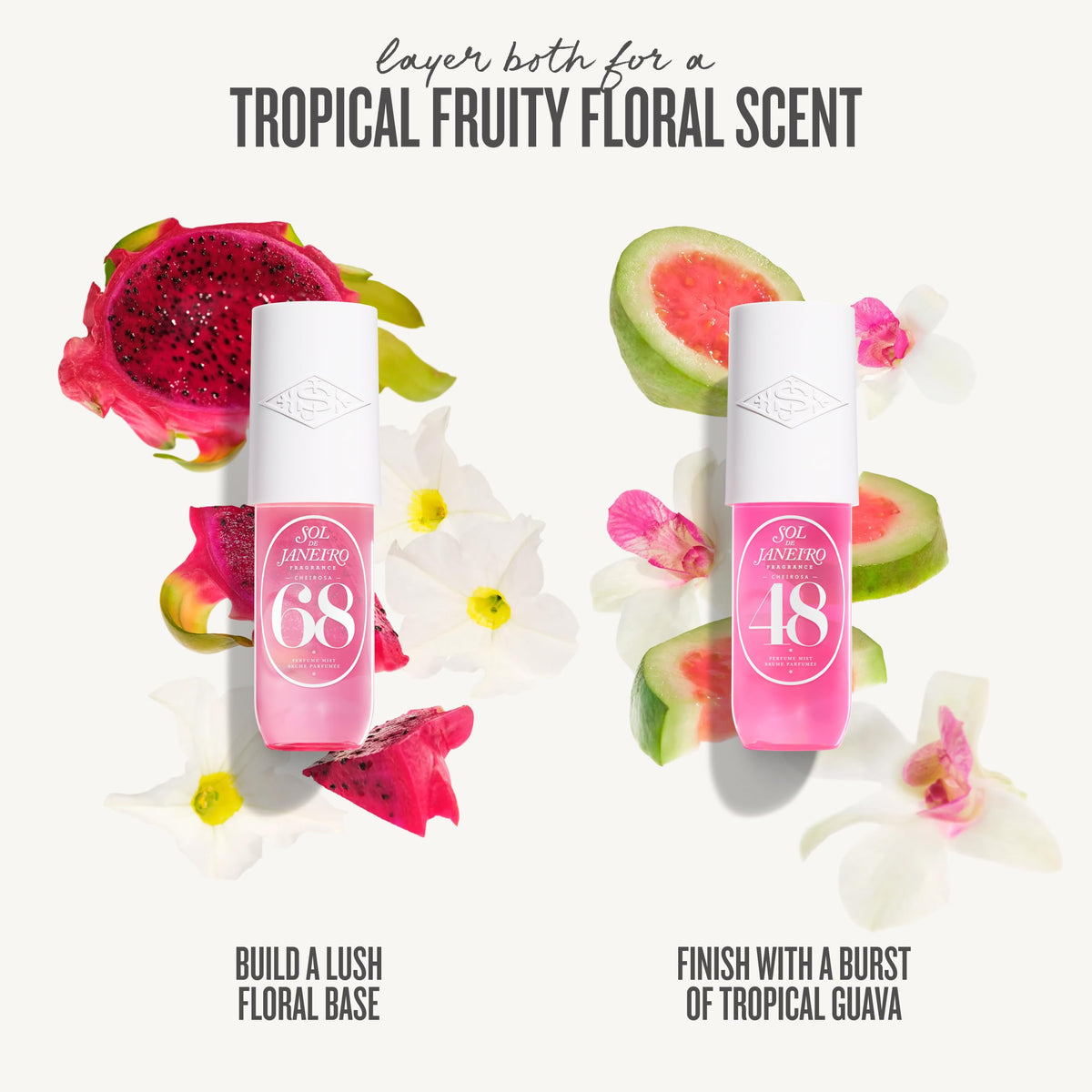 White Smoke Sol de Janeiro Giftable Set - Two Travel Size Perfume Mists with Pink Pouch