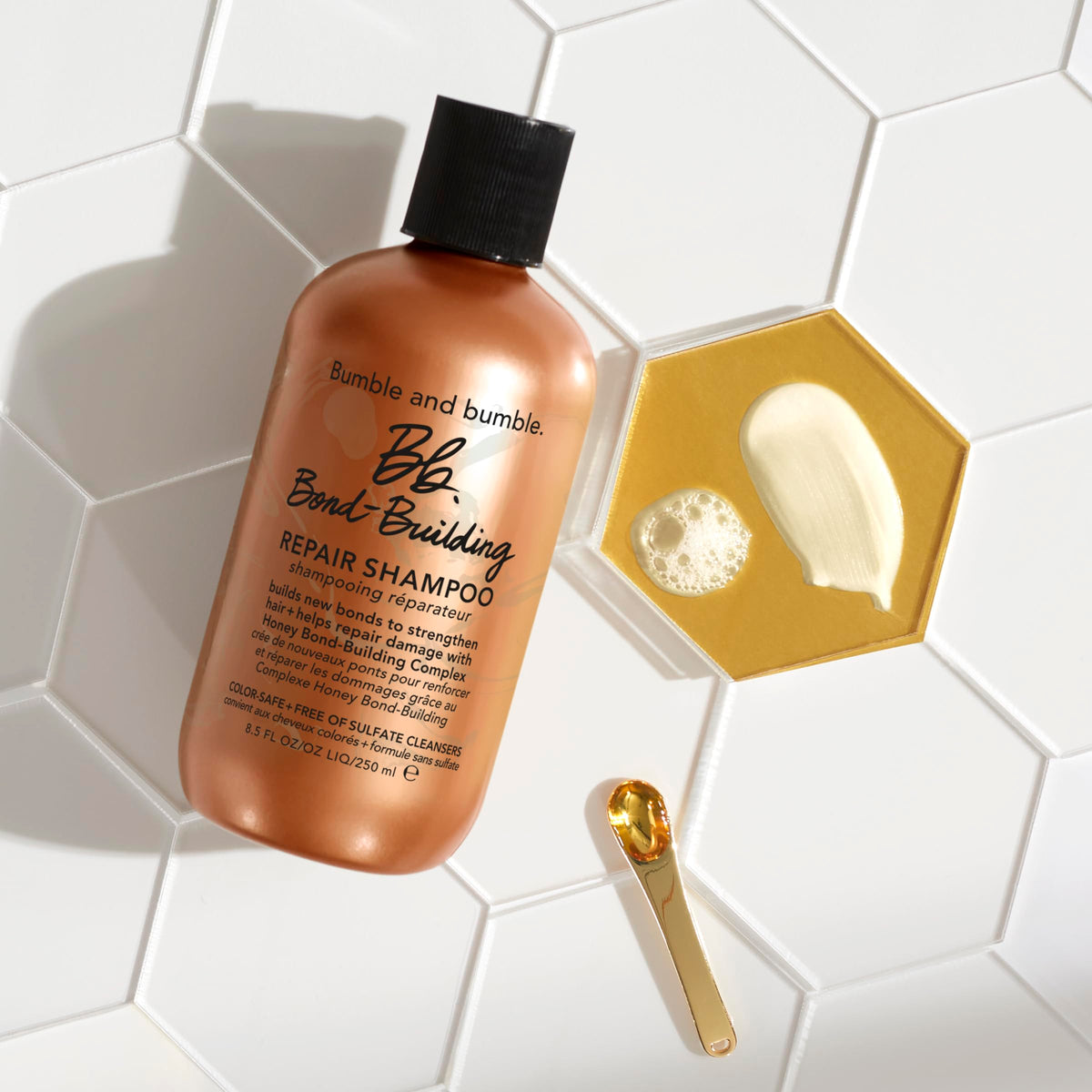 Lavender Bumble and bumble. Bond-Building Hair Repair Shampoo | Strengthens and Prevents Breakage| Smooths Frizz, Adds Shine | For Damaged Curly, Wavy, Straight Hair Types