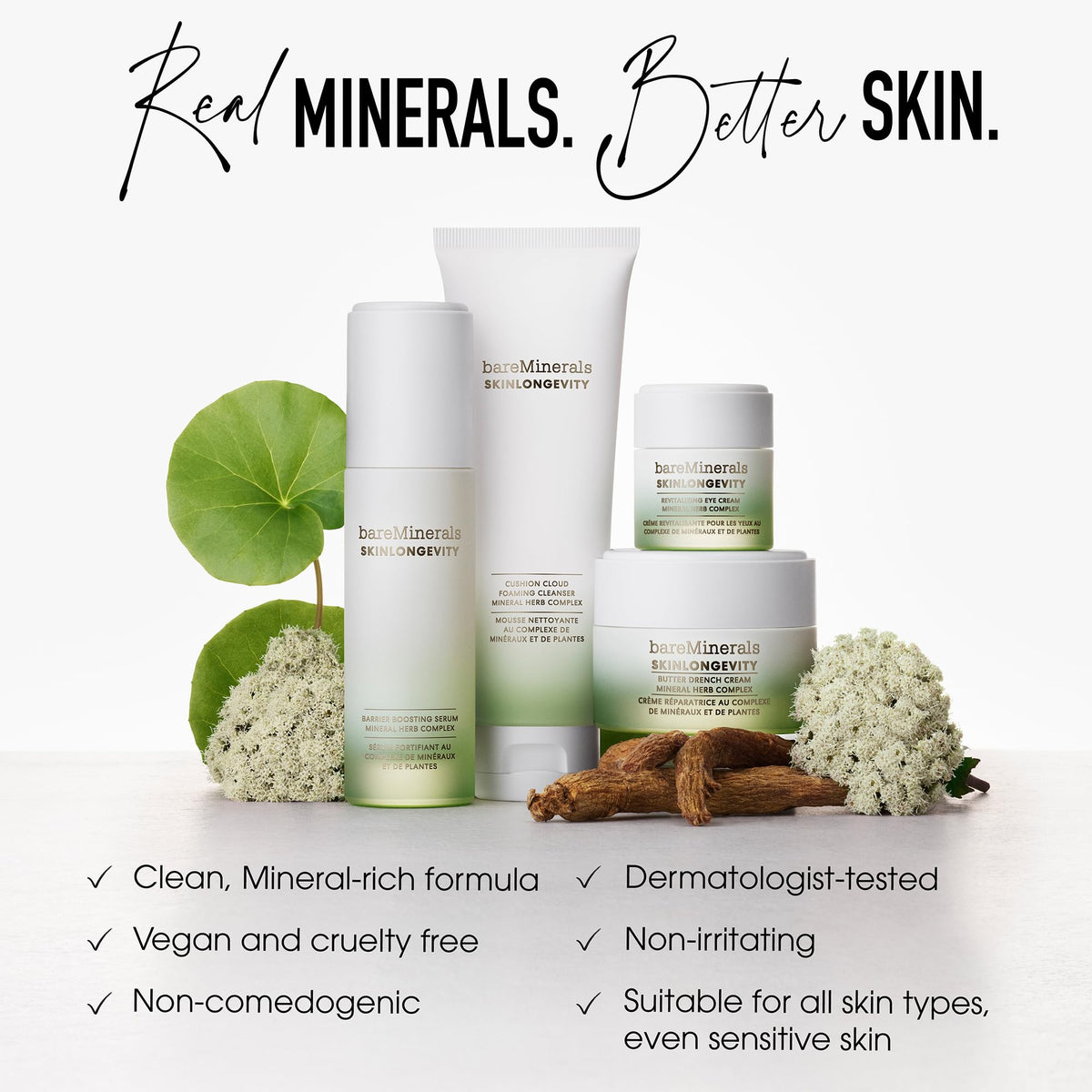 White Smoke bareMinerals SKINLONGEVITY Revitalizing Eye Cream, 0.5 oz