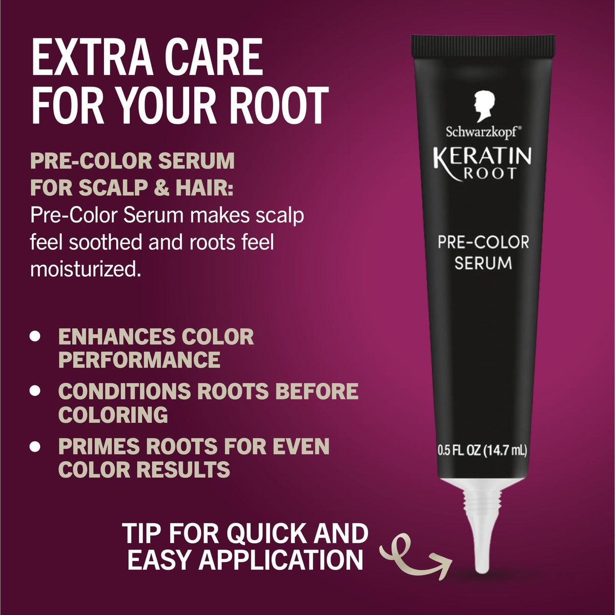 Dark Red Schwarzkopf® Keratin Root 1.0 Black Permanent Root Hair Dye