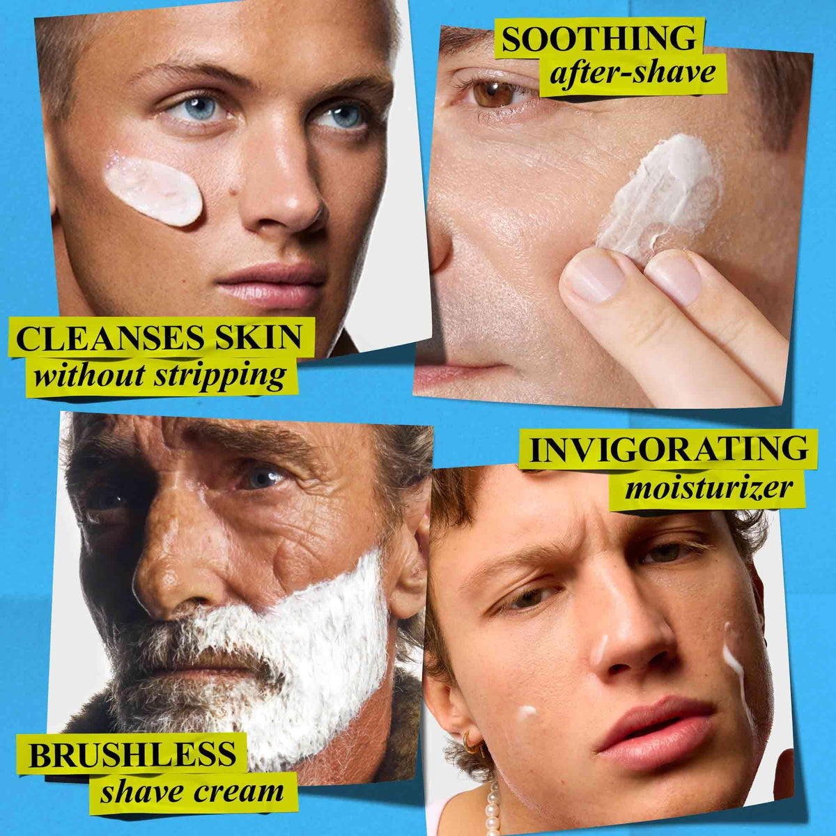 Light Pink Kiehl's - Men's Skincare & Shaving Kit - Grooming Set - 4pk