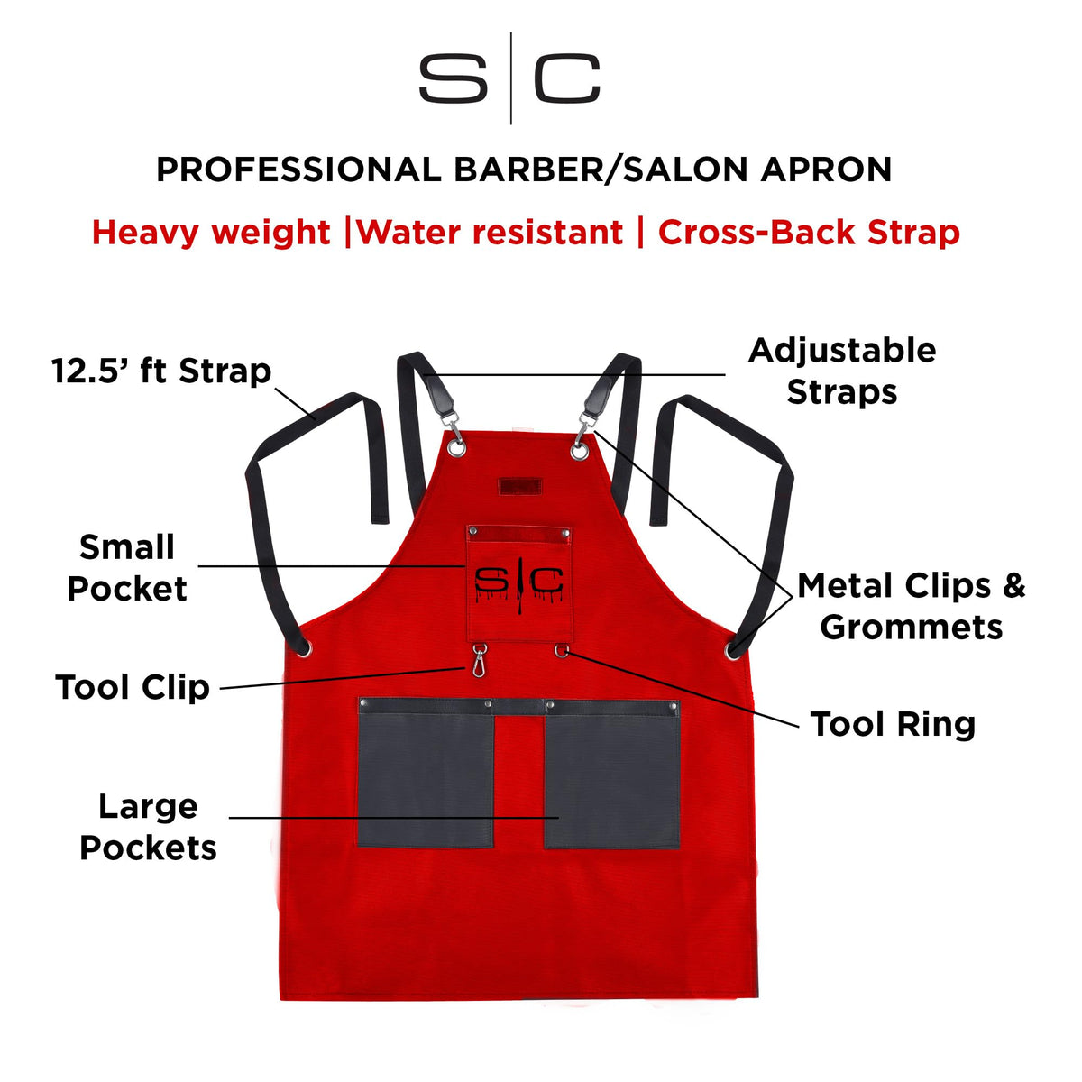 White Smoke STYLECRAFT Heavy Weight Waterproof Professional Barber-Salon Apron