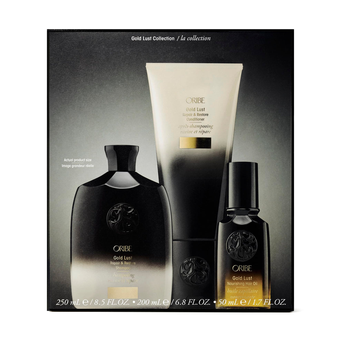 Black Oribe Gold Lust Holiday Set - Gold Lust Shampoo, Conditioner & Hair Oil