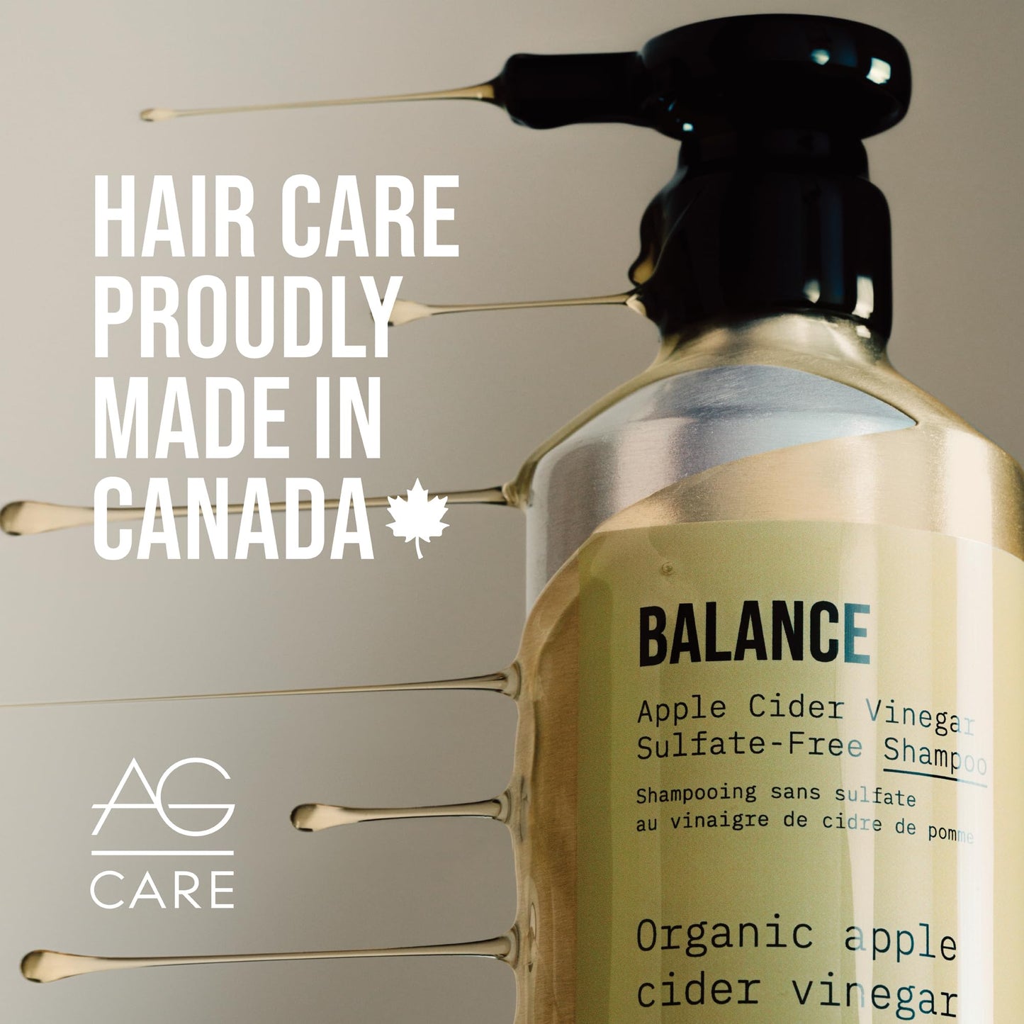 Gray AG Hair Balance Apple Cider Vinegar Sulfate-Free Shampoo, 12 Fl Oz