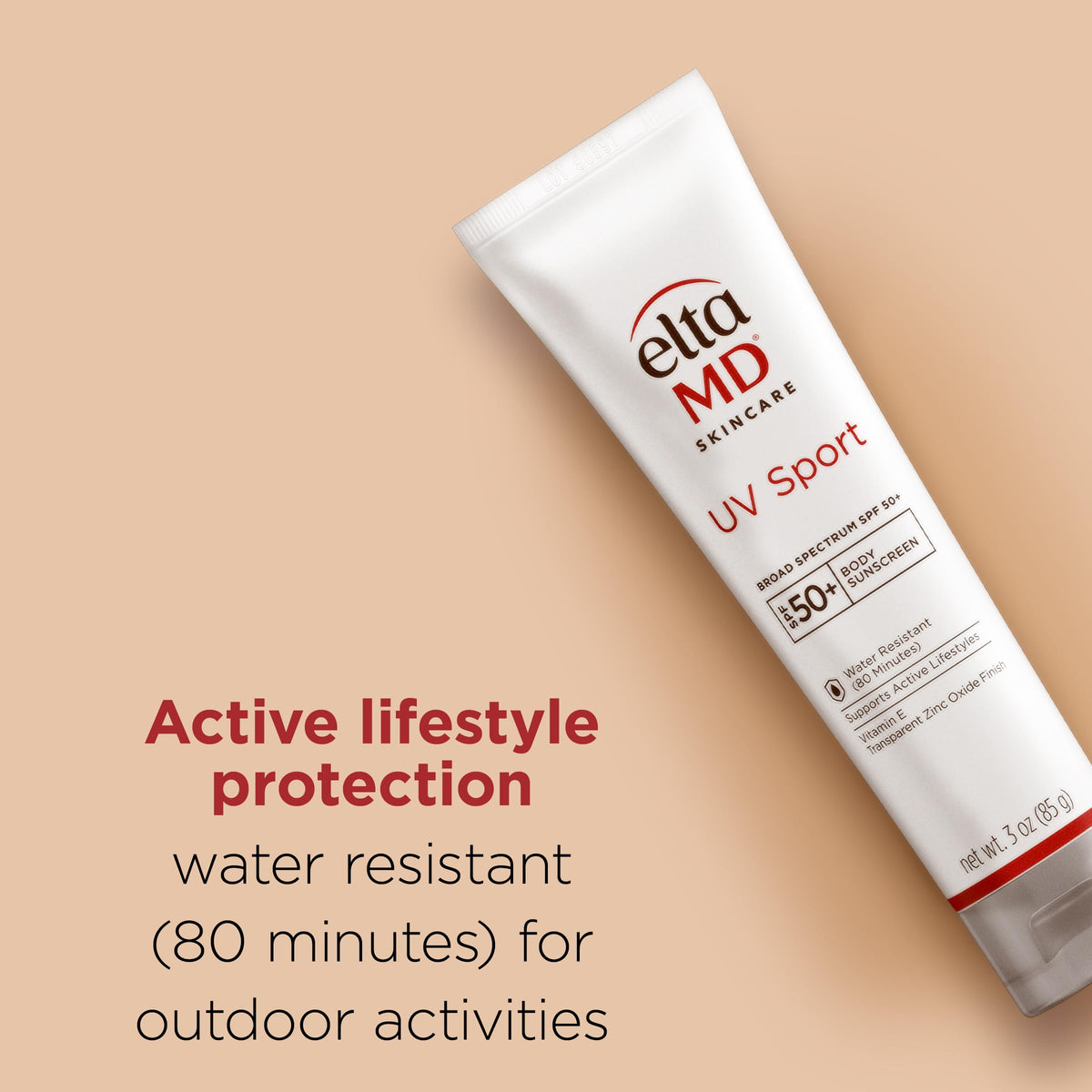 Wheat EltaMD UV Sport Sunscreen, Water and Sweat Resistant 80 Min, SPF 50