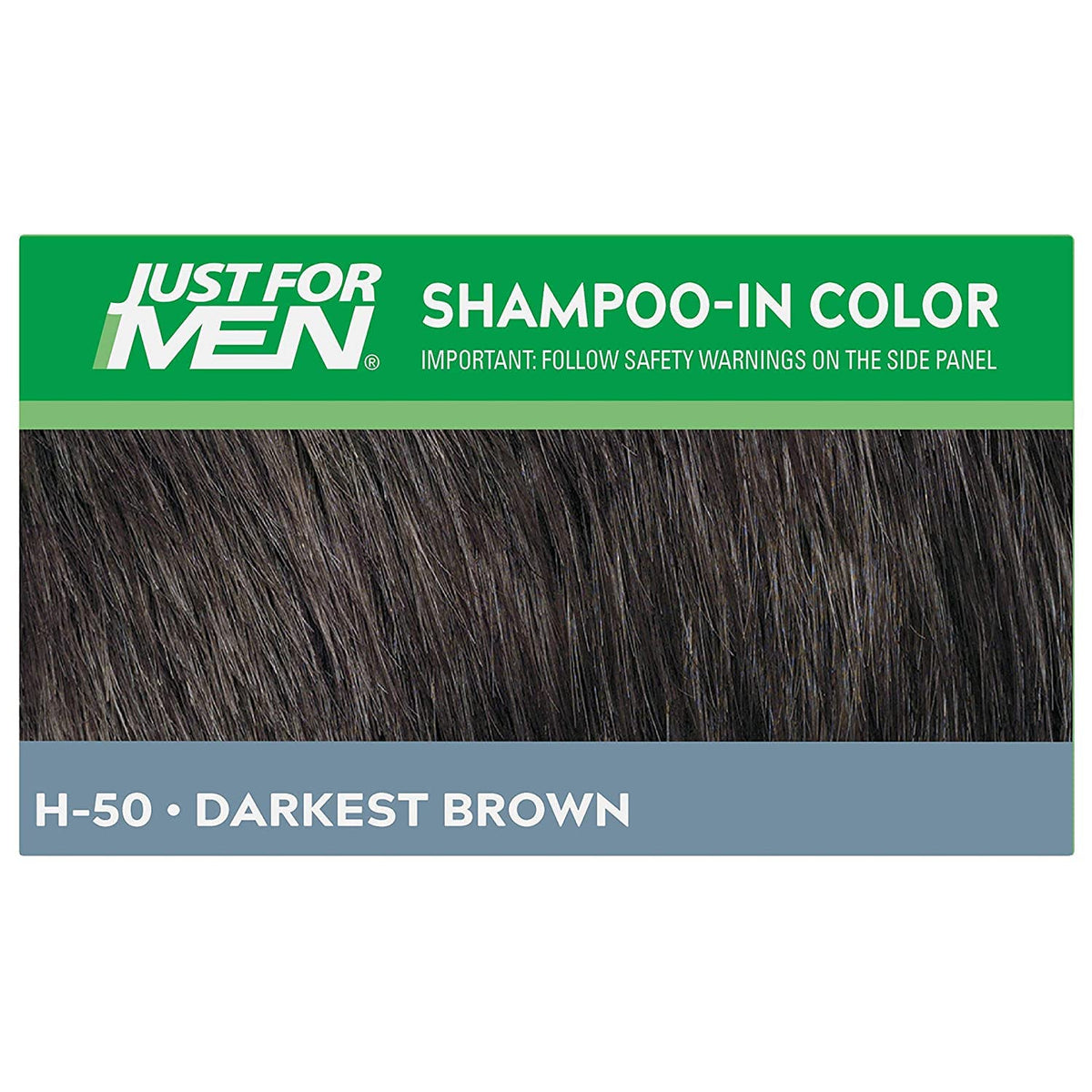 Dark Slate Gray JUST FOR MEN Hair Color H-50 Darkest Brown 1 Each (Pack of 5)