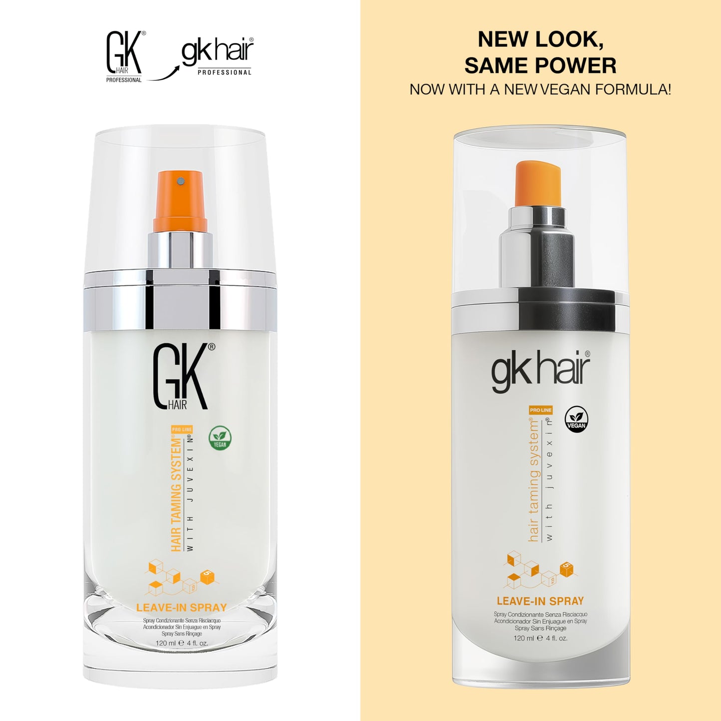 Wheat GK HAIR Vegan Leave In Conditioner Spray – Lightweight Detangler Spray For Frizz Control & Heat Protectant for All Hair Types, 120ml