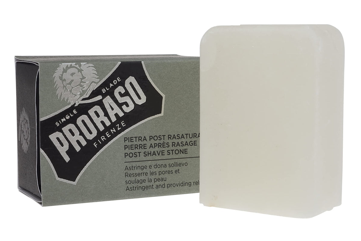 Gray Proraso Post-Shave Stone, Natural Alum Block, 1 Count (Pack of 1)