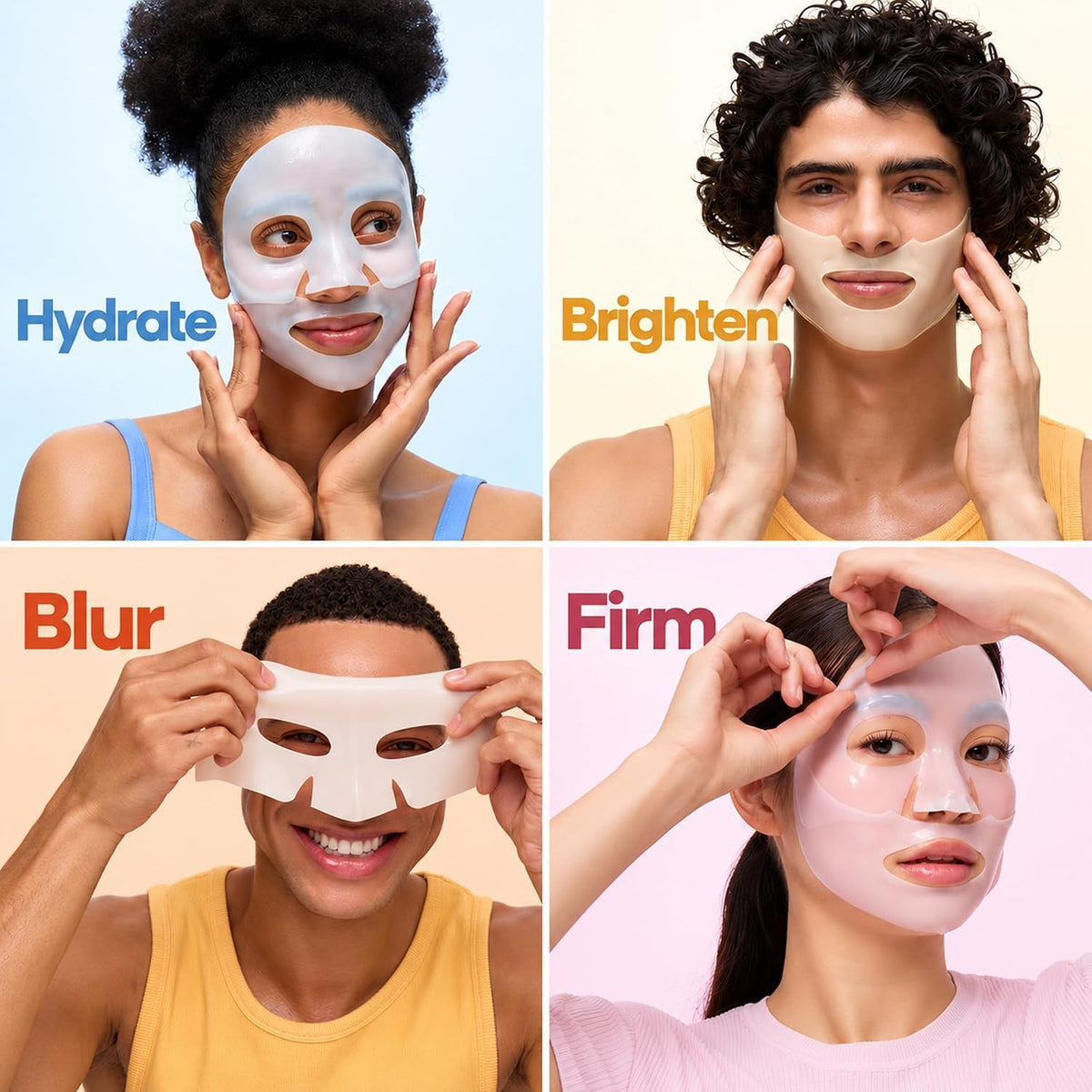 Alice Blue TONYMOLY Glass Skin Dreams Korean Overnight Face Mask Set - Collagen, PDRN