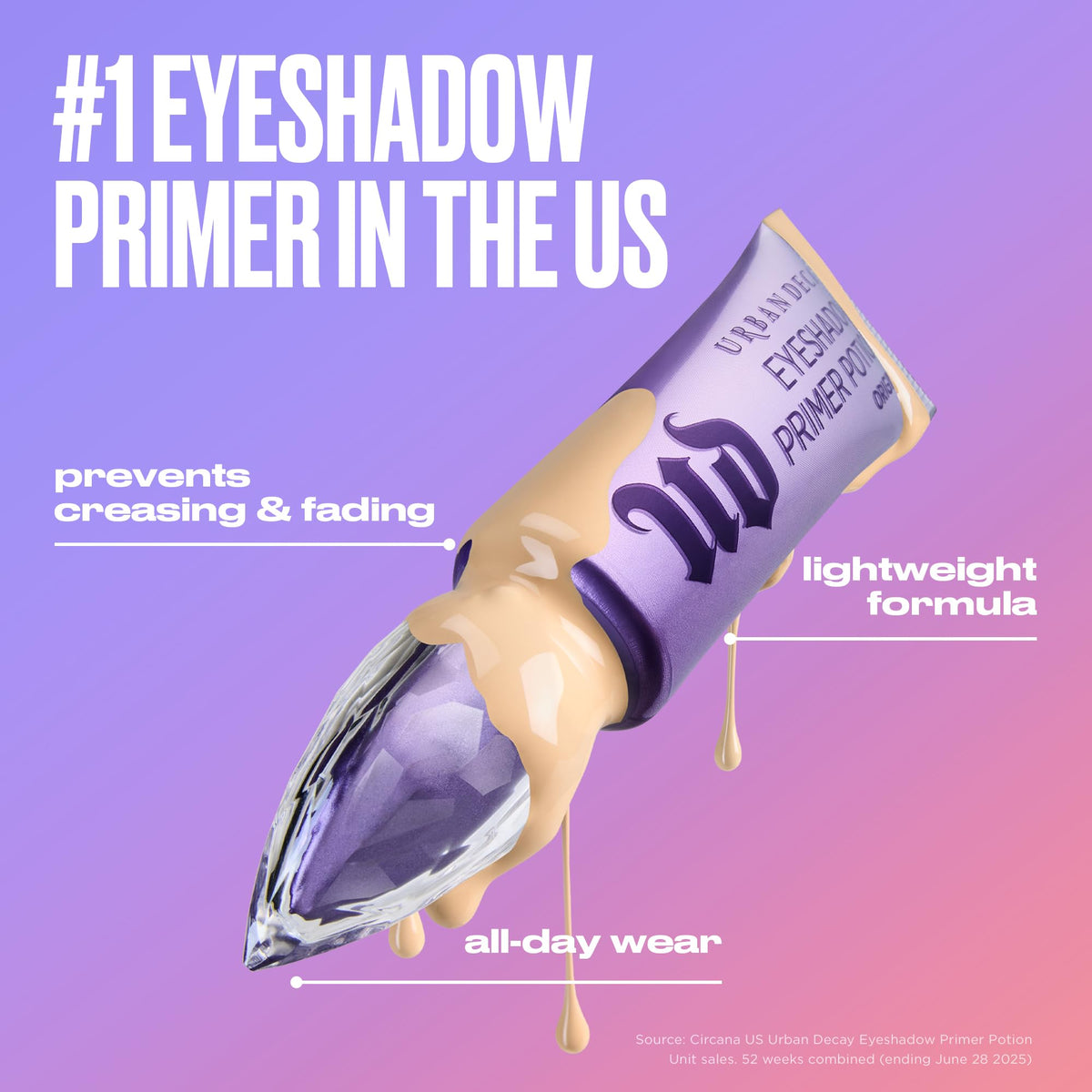 Orchid Urban Decay Anti-Aging Eyeshadow Primer Potion - Transparent (0.16 oz Mini)