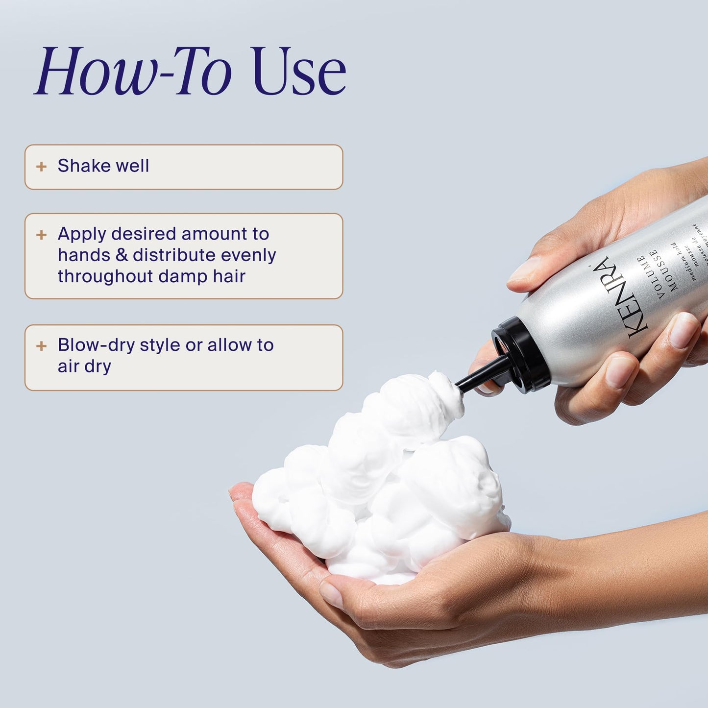 Light Gray Kenra Volume Mousse 12 | Medium Hold Mousse | All Hair Types | 8 oz