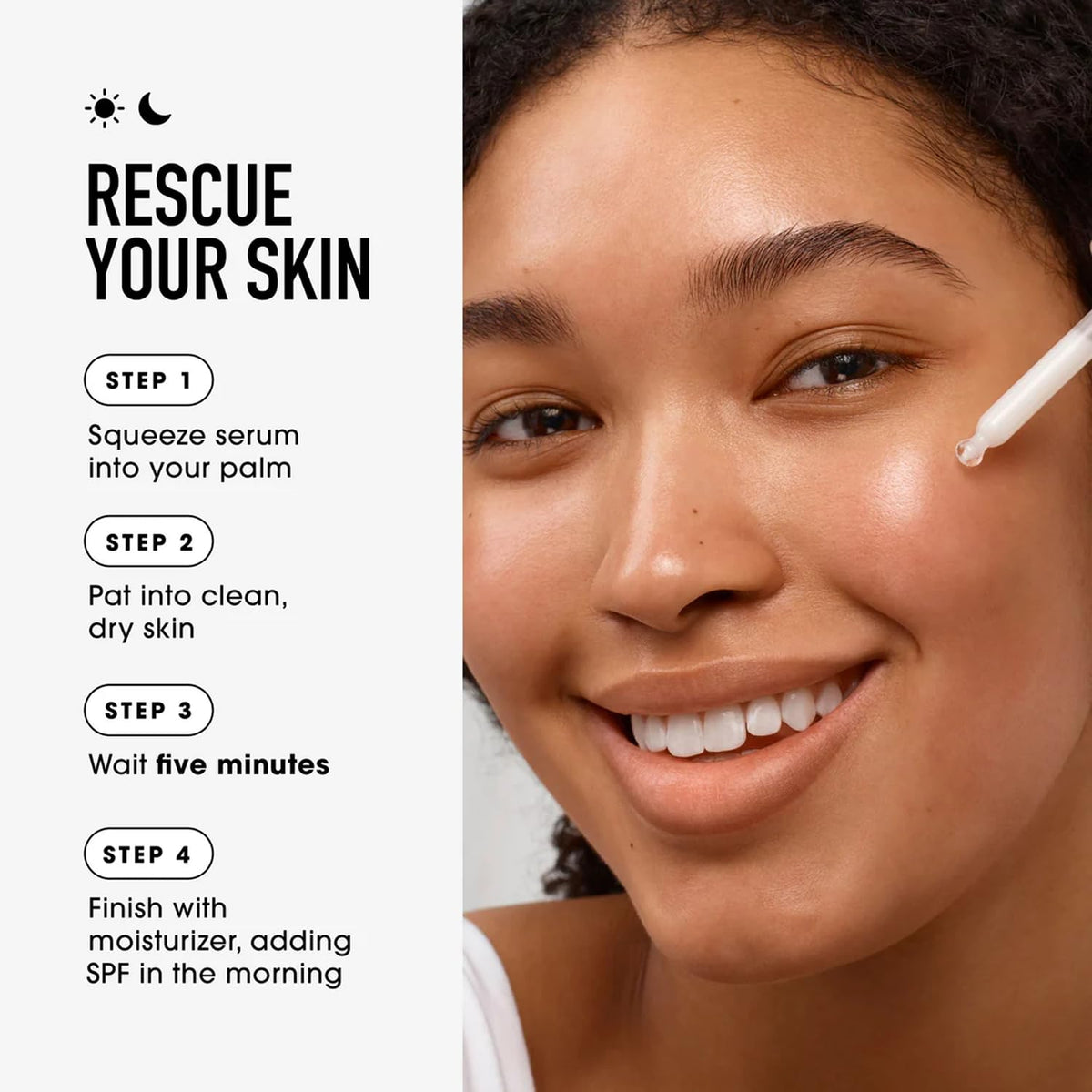 White Smoke bareMinerals Skin Rescue Pure Moisture Face Serum, 1 oz