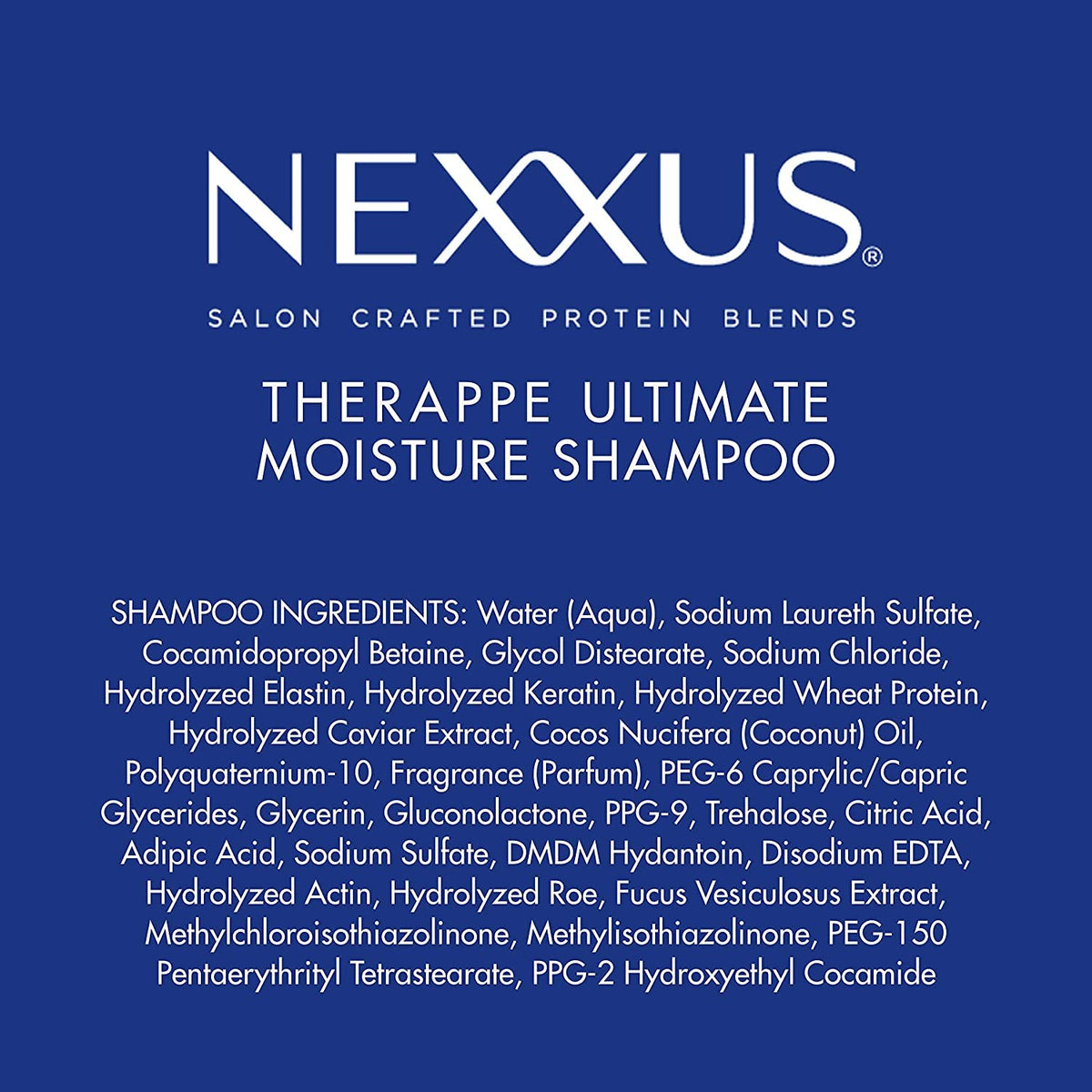 Midnight Blue NEXXUS THERAPPE Caviar Complex Ultimate Moisture, Step 1, Shampoo, 13.5 Ounce (Pack of 2)