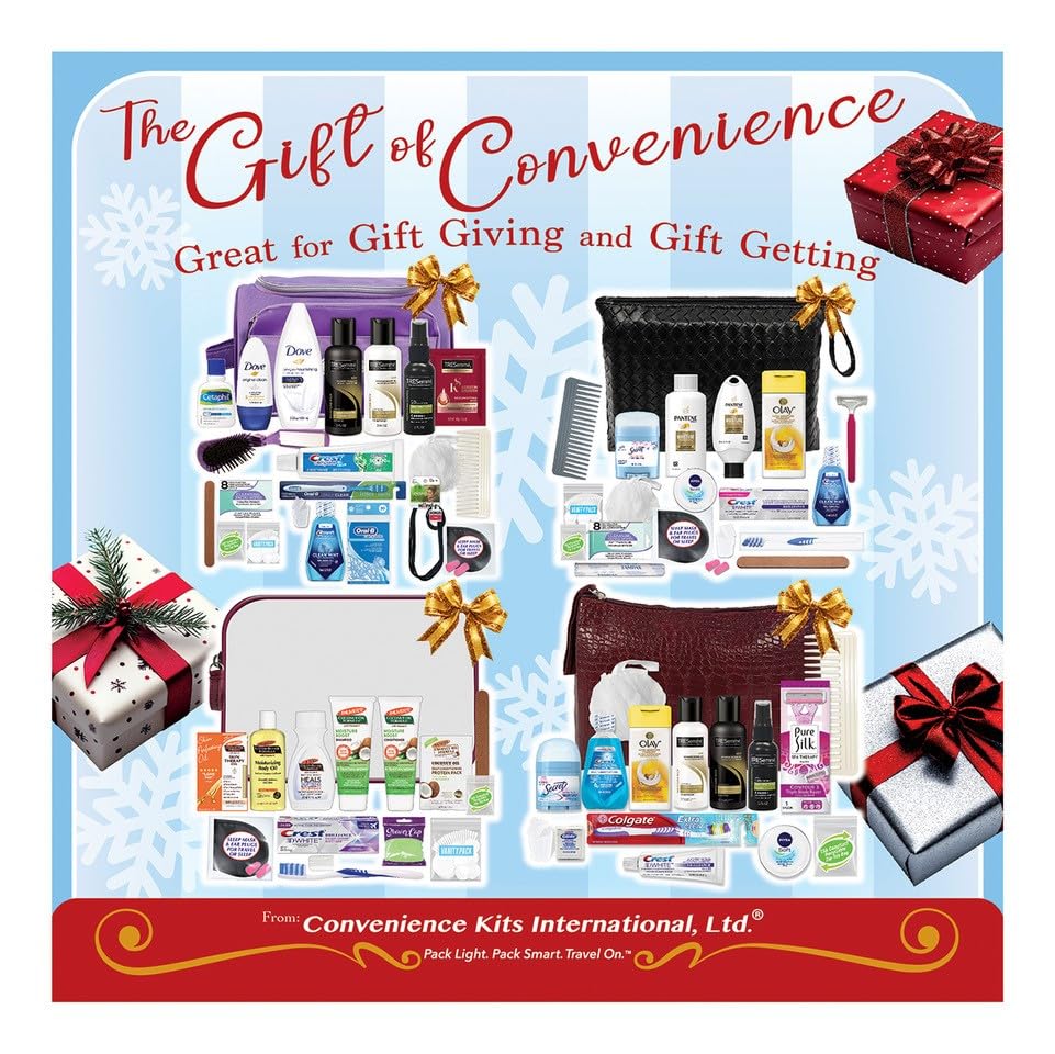 Lavender Convenience Kits International Women’s Super Premium 25 PC Travel Kit Featuring: Ensemble of Nexxus Travel-Size Hair Care and Body Products in Large Leather Toiletry Bag (824)