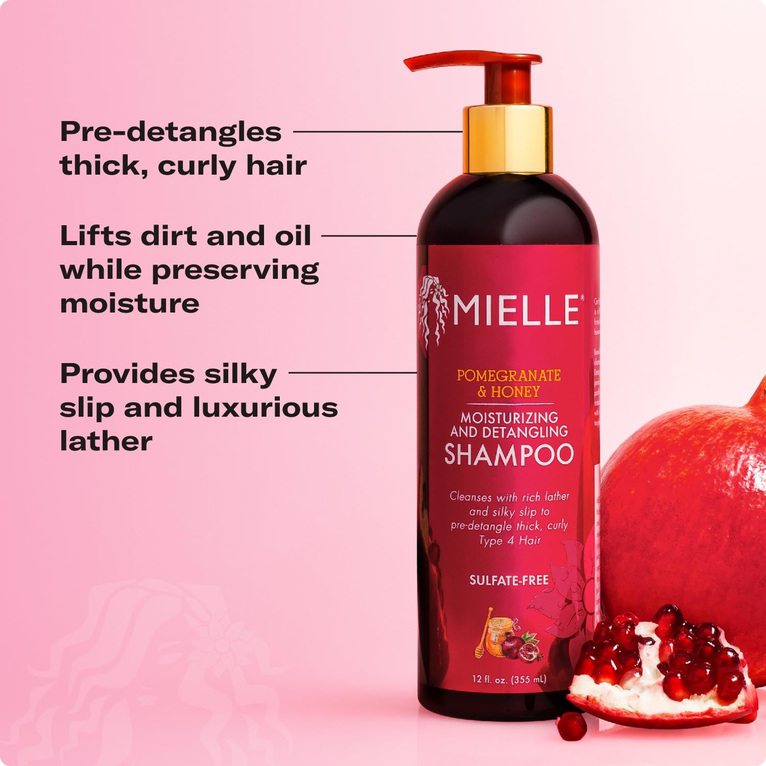 Light Pink Mielle Organics Pomegranate & Honey Twin Pack (Shampoo & Conditioner)