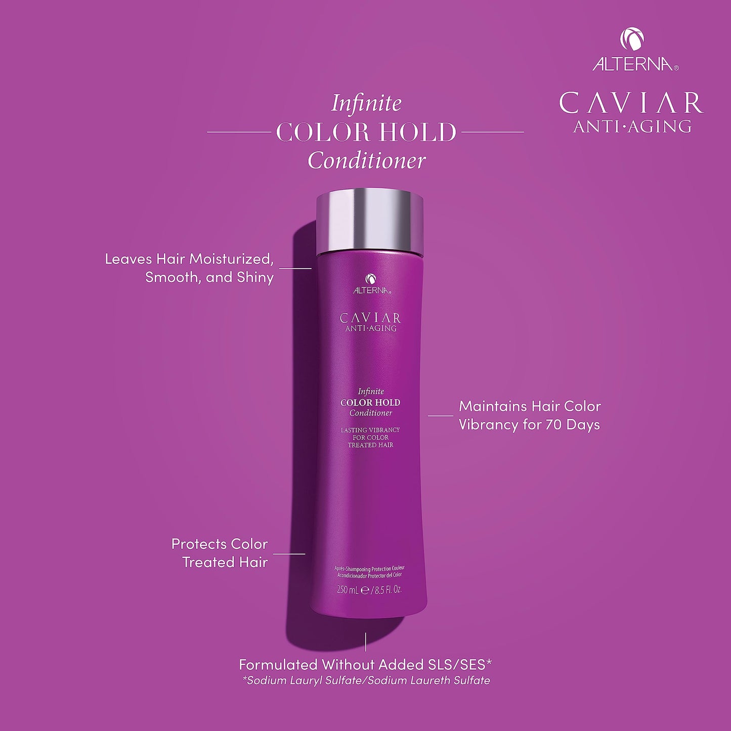 Violet Red Alterna Caviar Anti-Aging Infinite Color Hold Conditioner | For Color Treated Hair | Minimizes Color Fade | Sulfate Free, 8.5 Fl. Oz.